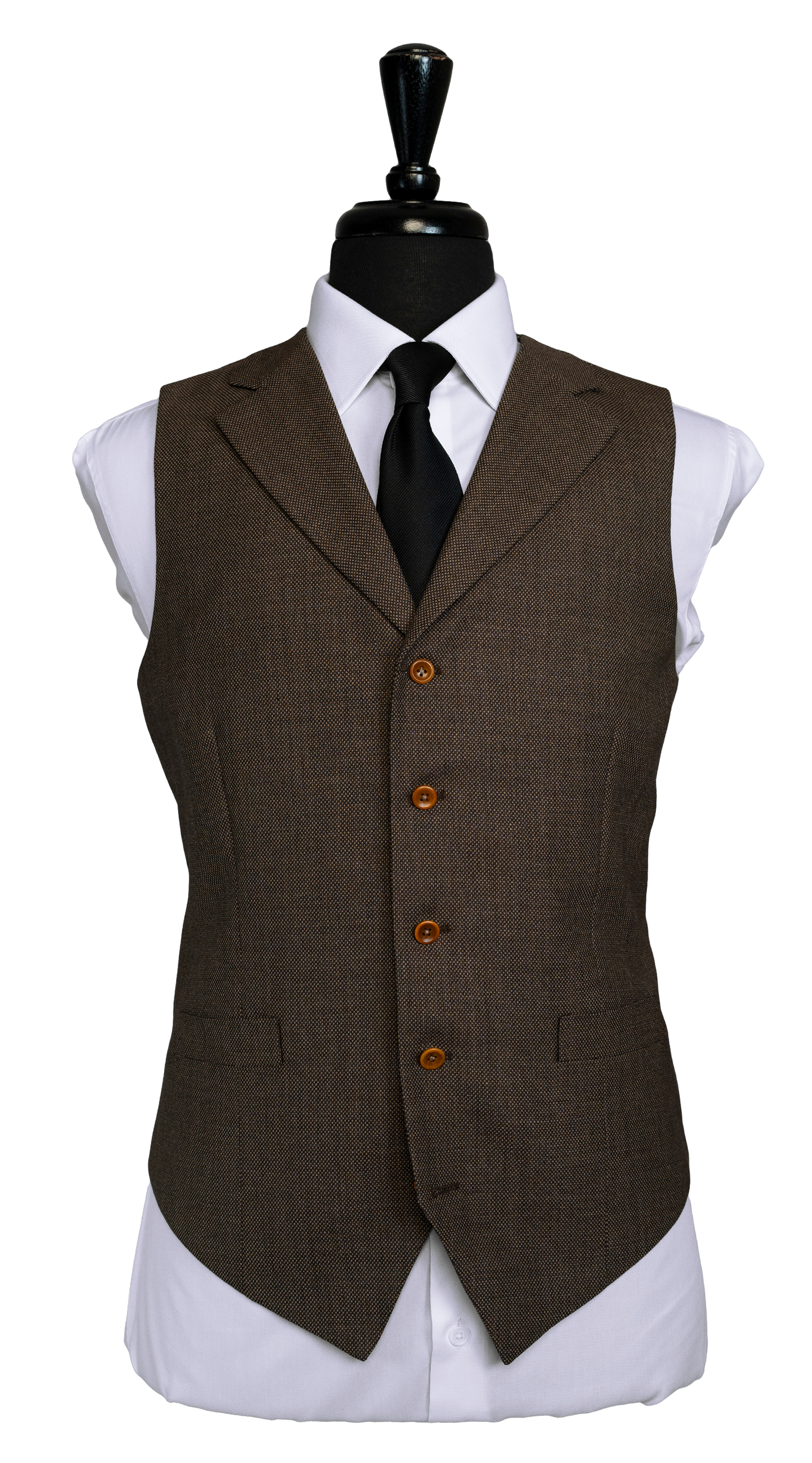 Complet Laine Birdseye Marron Moka