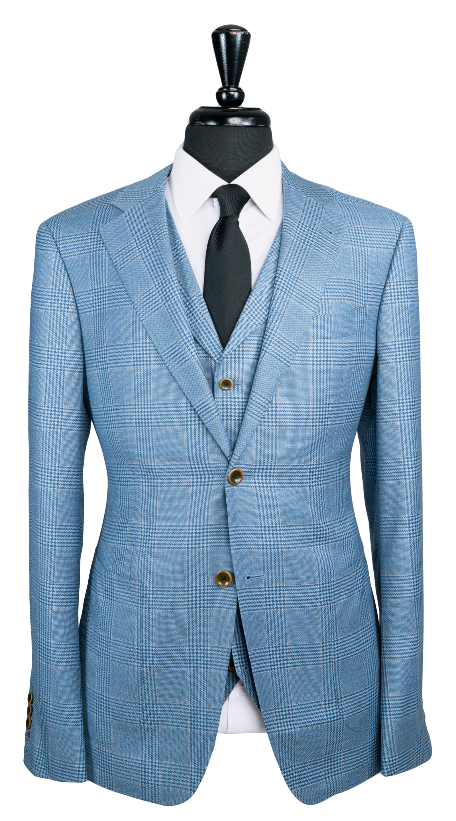 Sky Blue Glen Plaid Suit