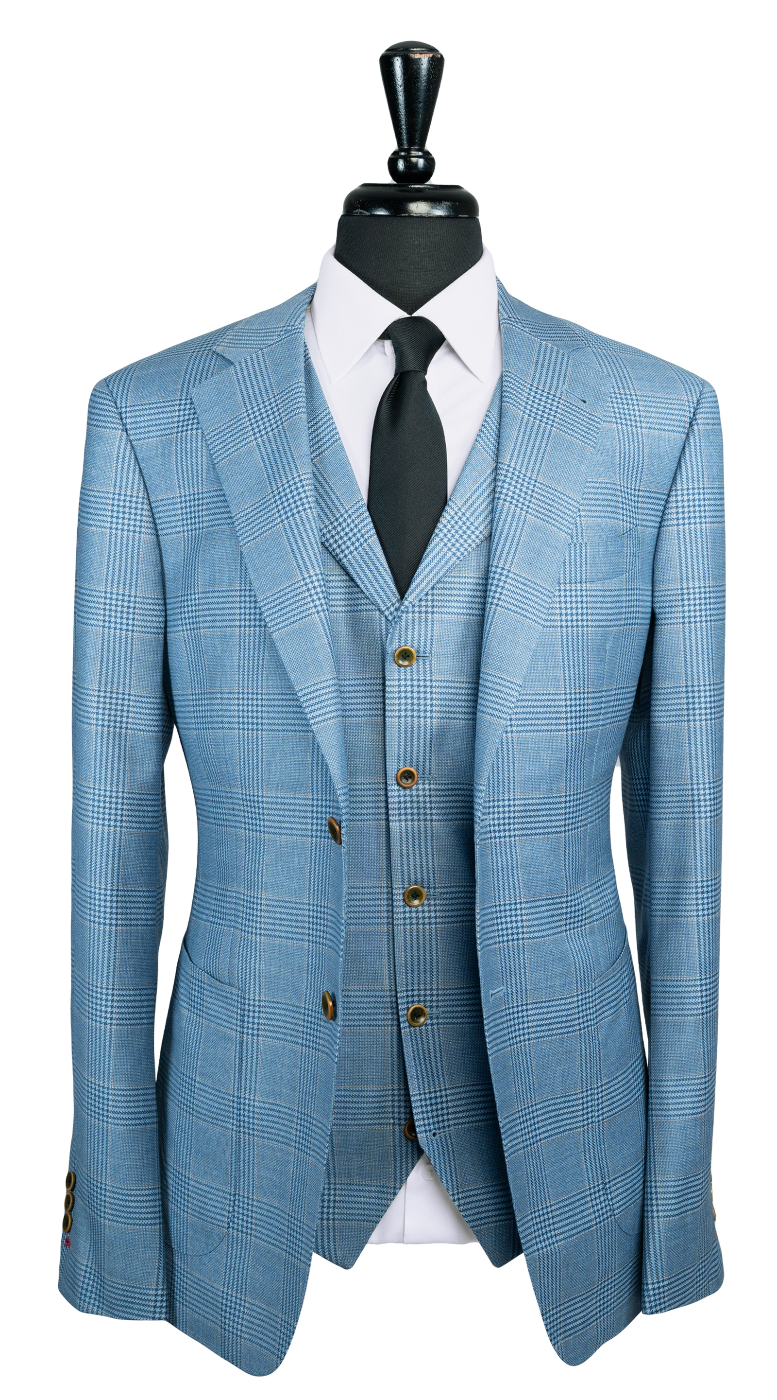 Sky Blue Glen Plaid Suit