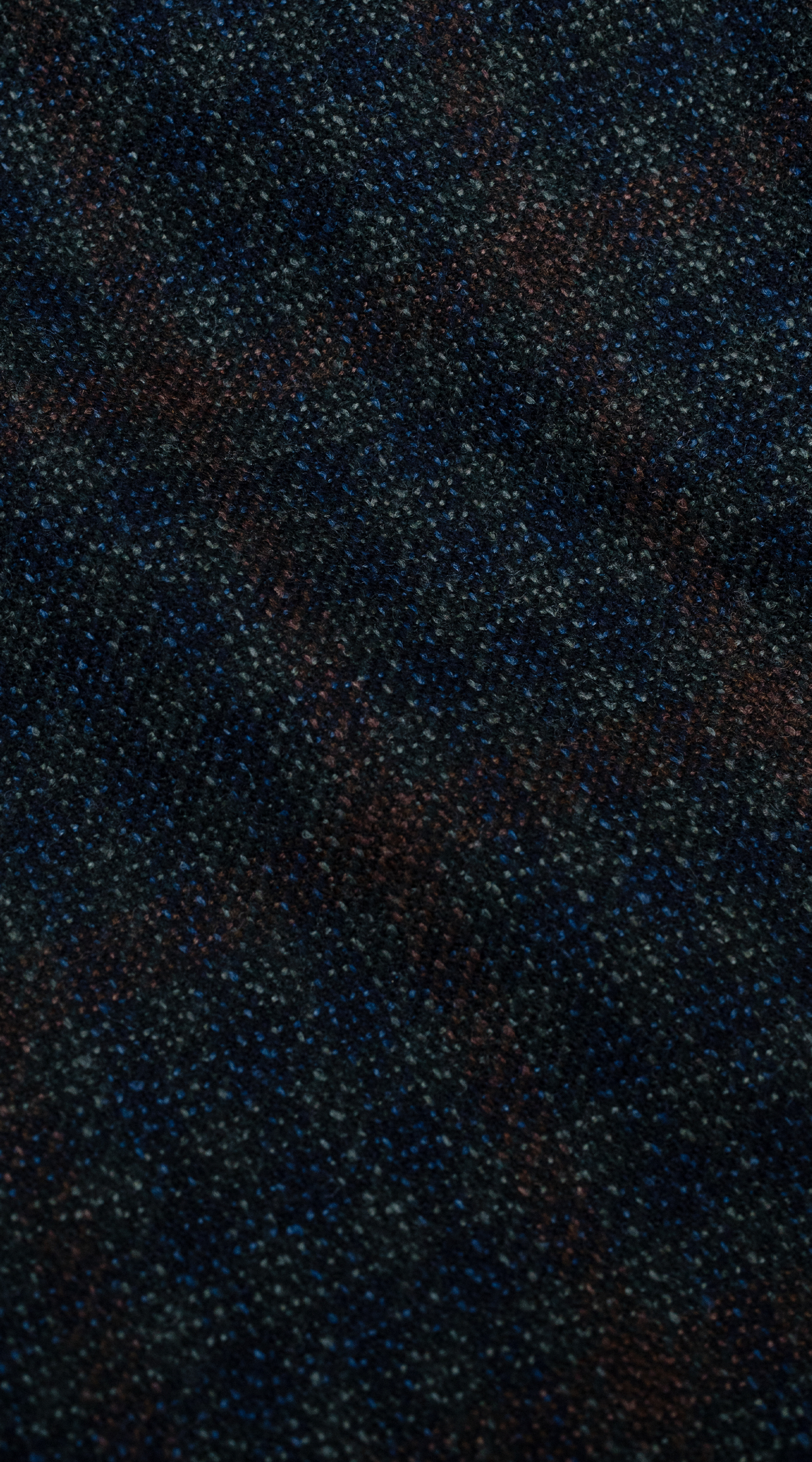 Complet Laine Carreaux Bleu Sarcelle Marron