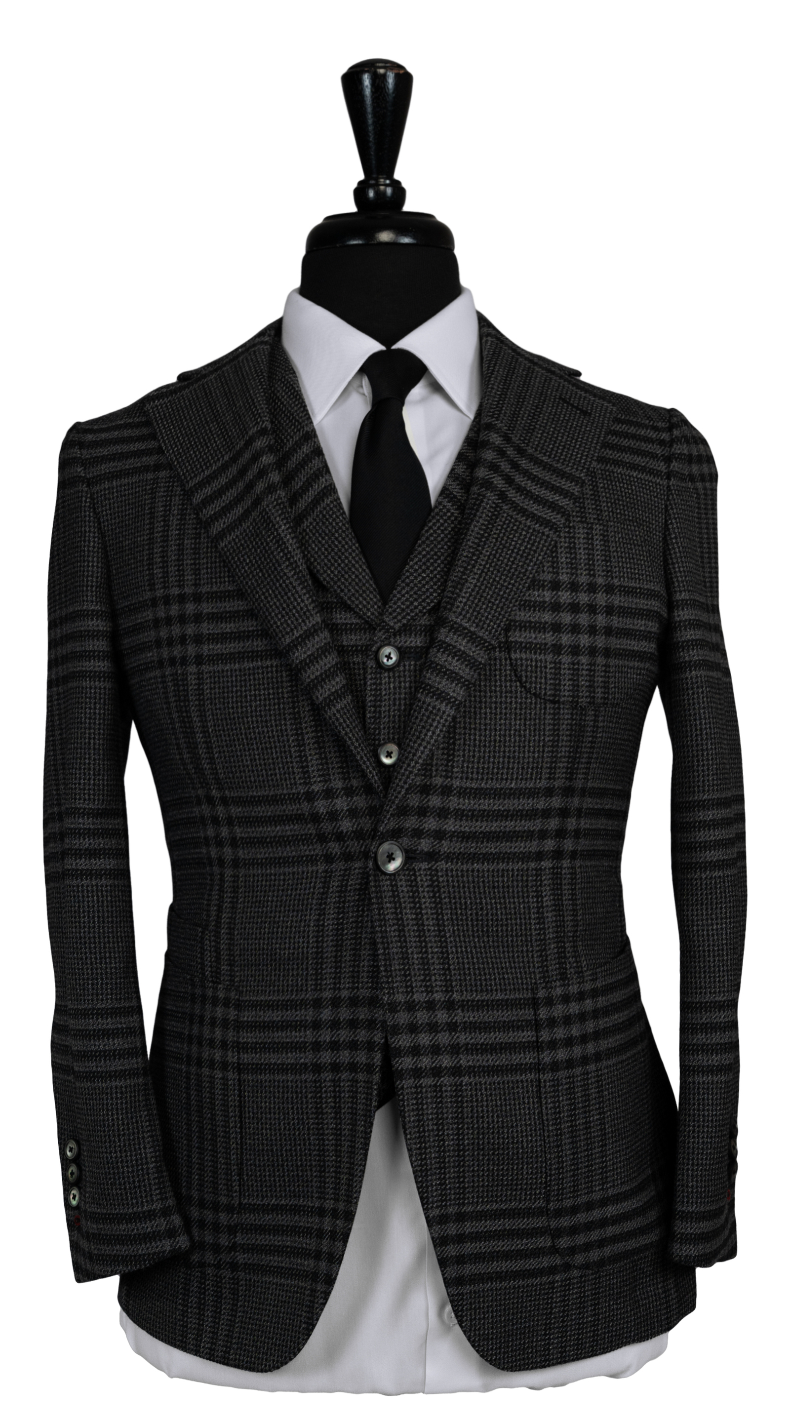 Onyx Charcoal Prince of Wales Suit