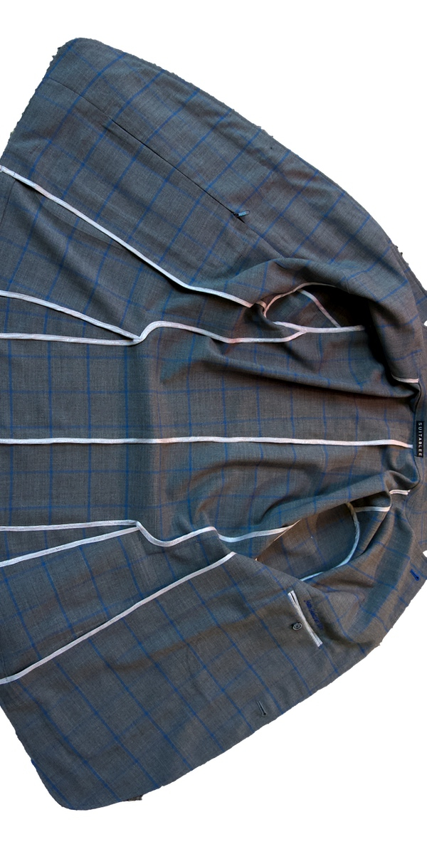 Complet bleu birdseye en laine