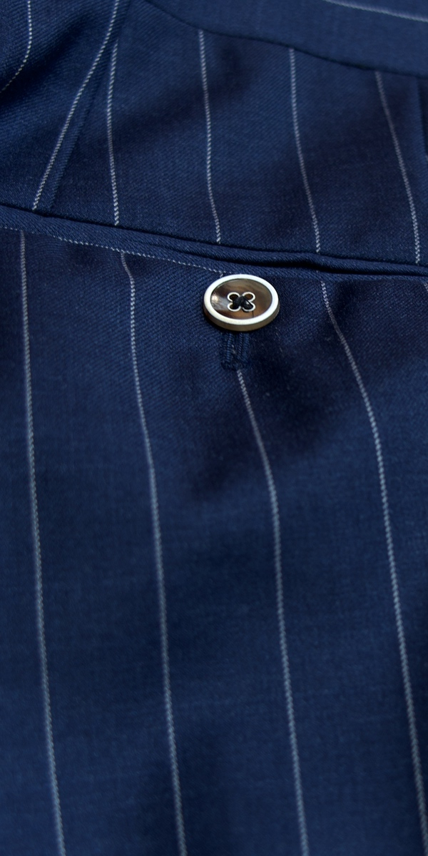 Oxford Blue Pinstripe Wool Suit