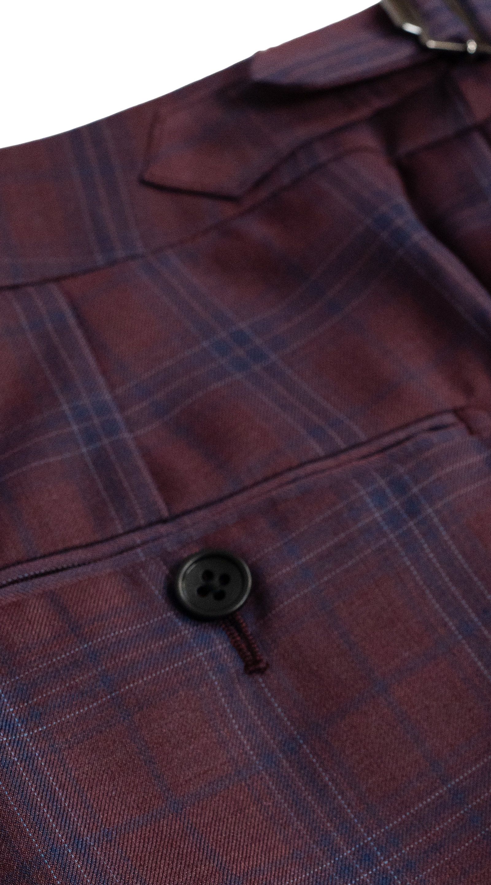 Plum Navy Plaid Wool Suit 