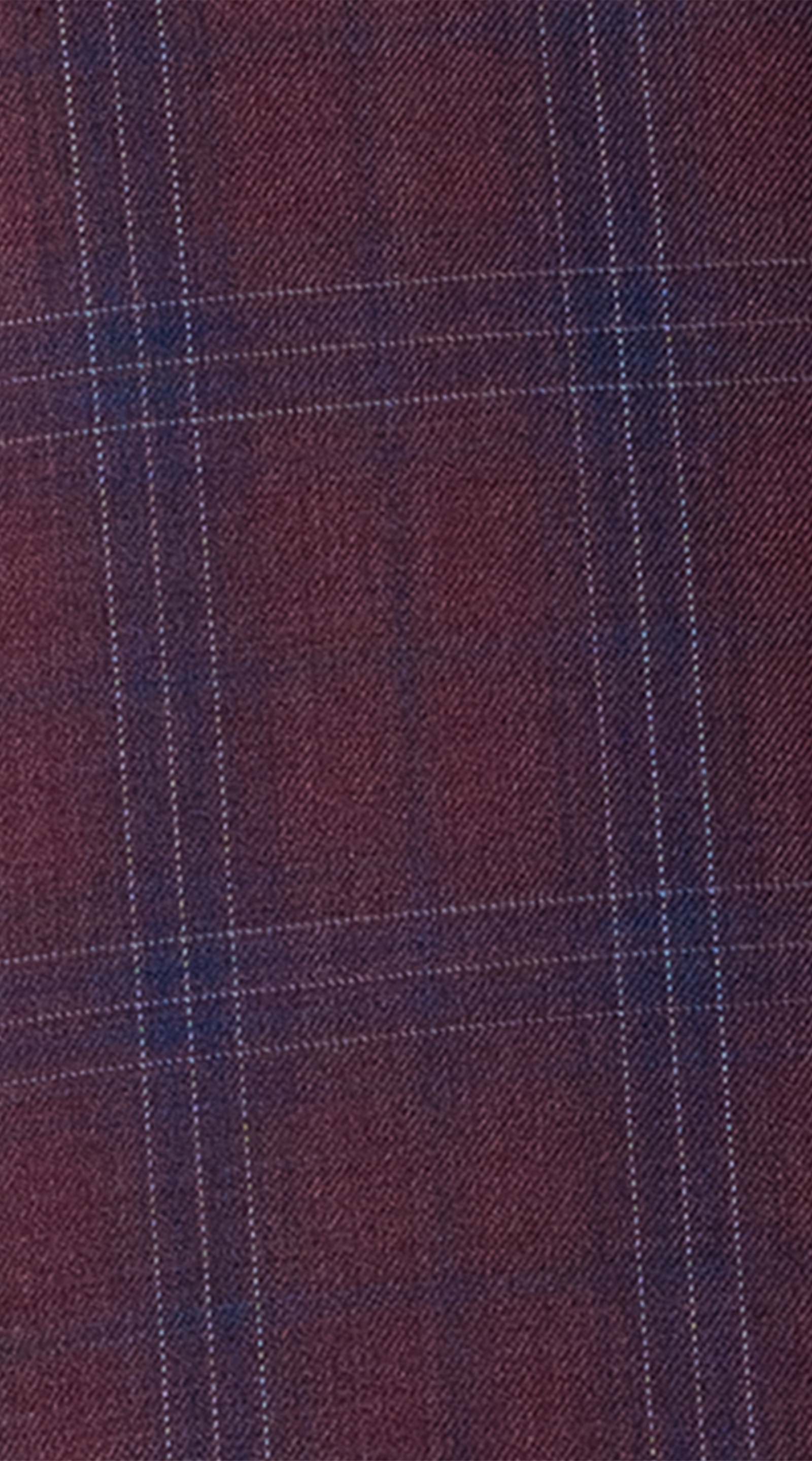 Plum Navy Plaid Three-Piece Suit