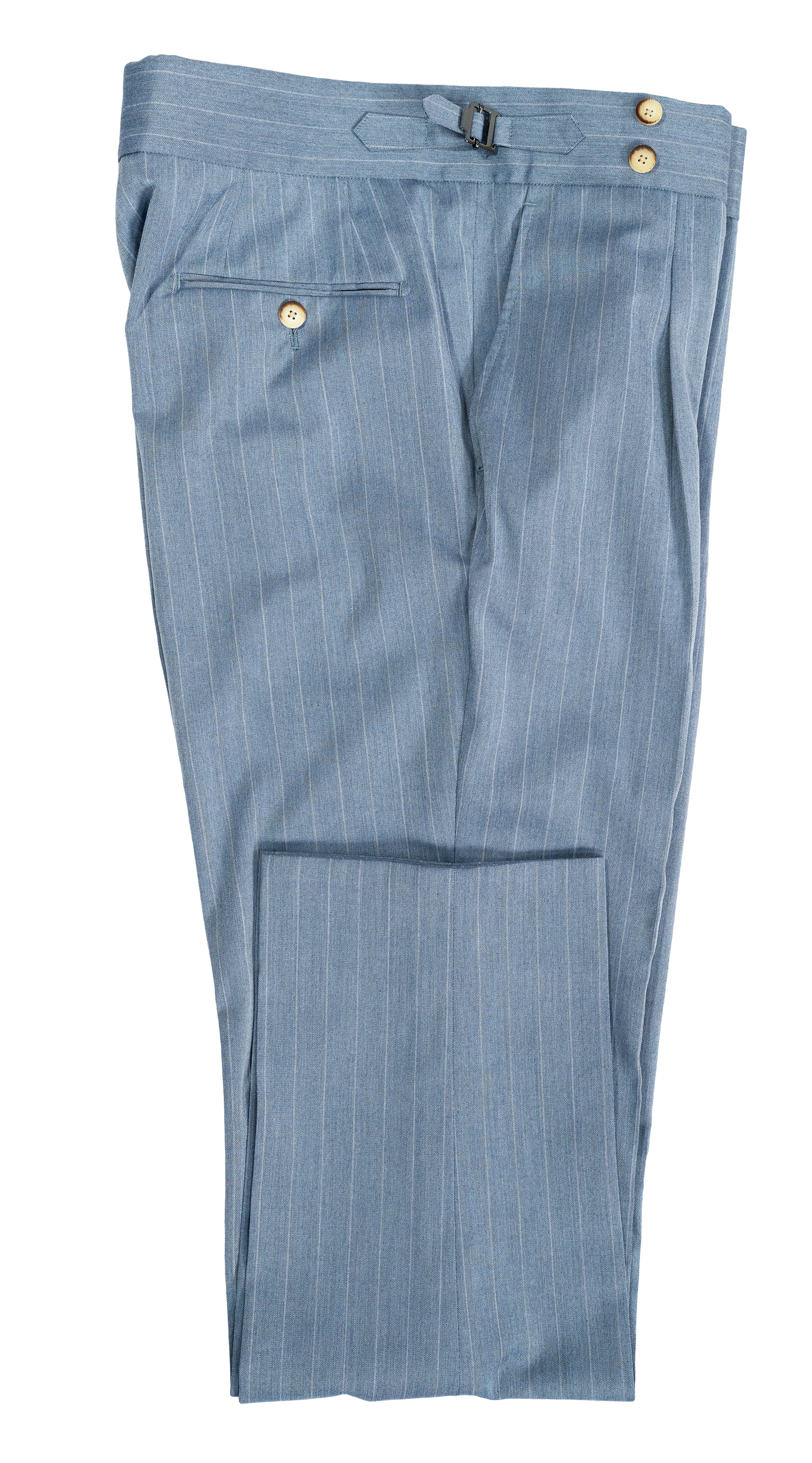 Powder Blue Pinstripe Wool Suit