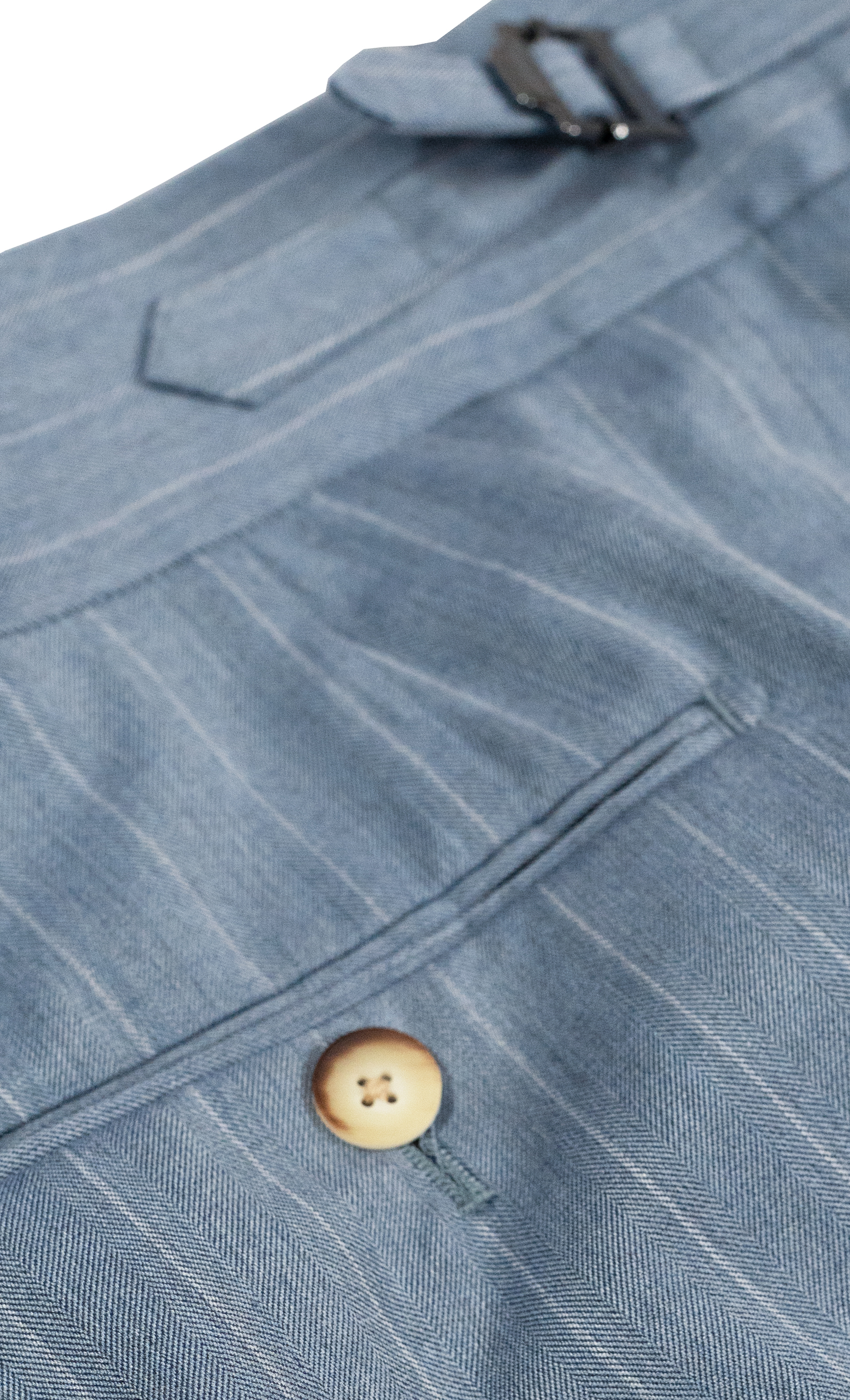 Powder Blue Pinstripe Wool Suit