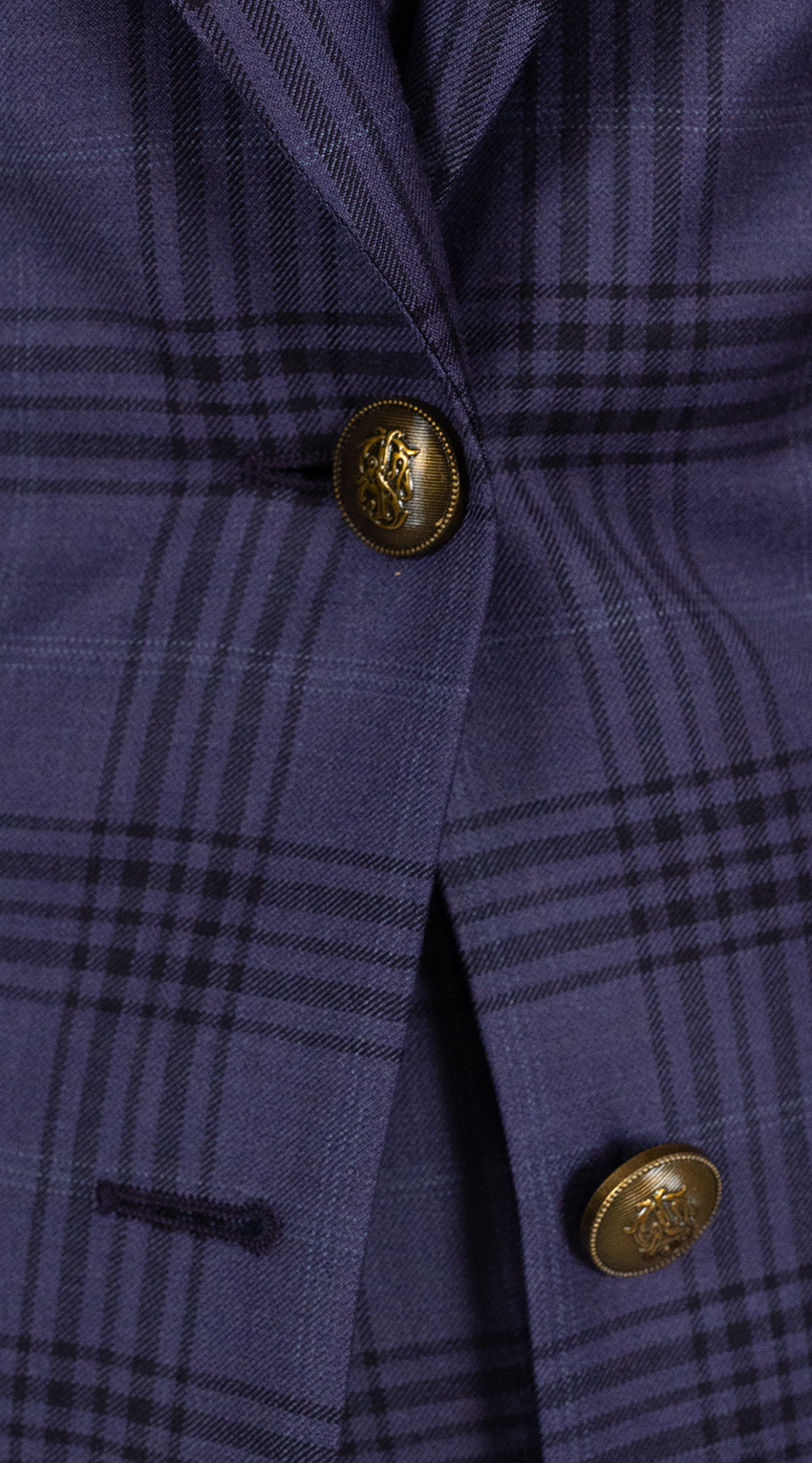 Purple Glen Plaid Three-Piece Suit