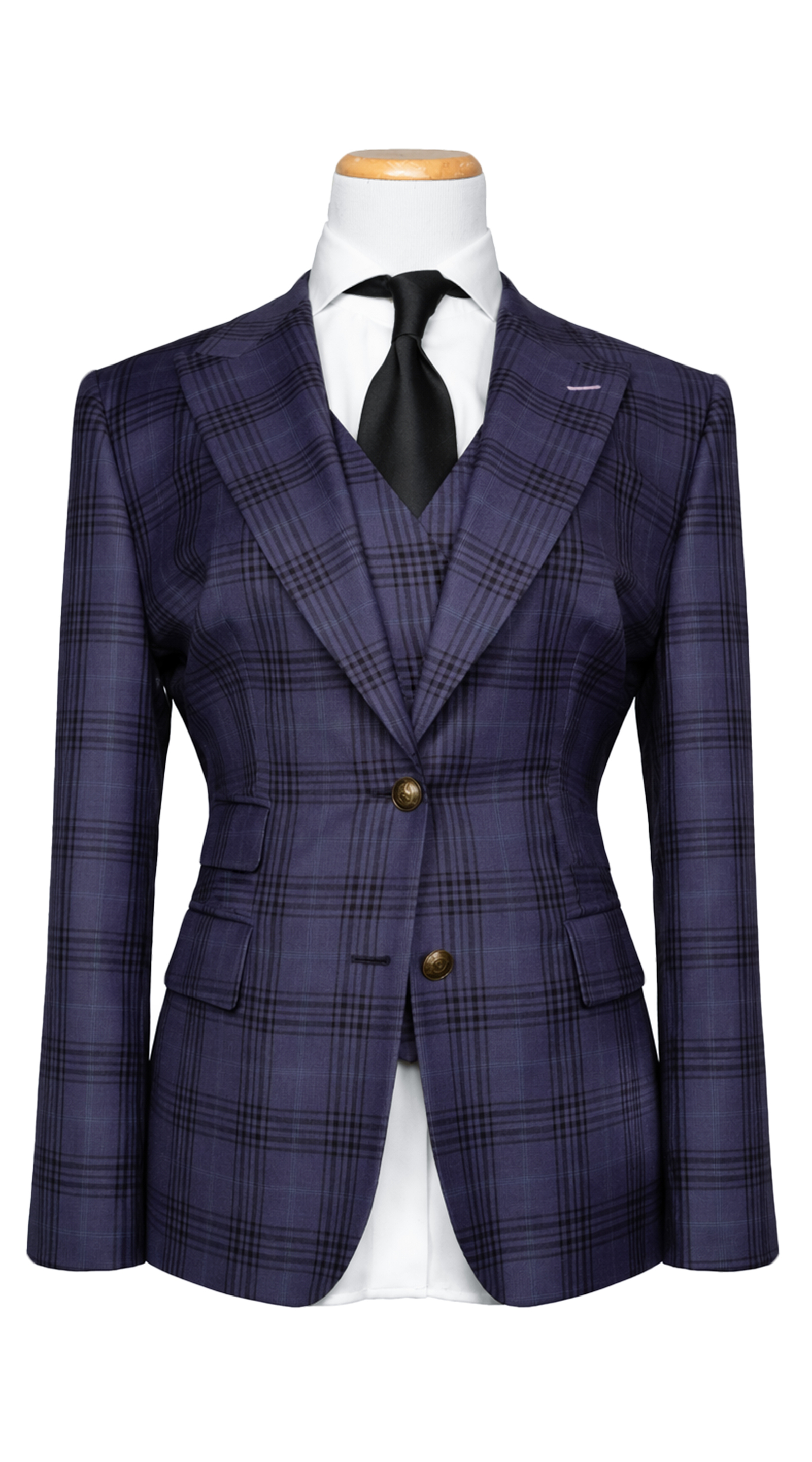 Purple Glen Plaid Three-Piece Suit