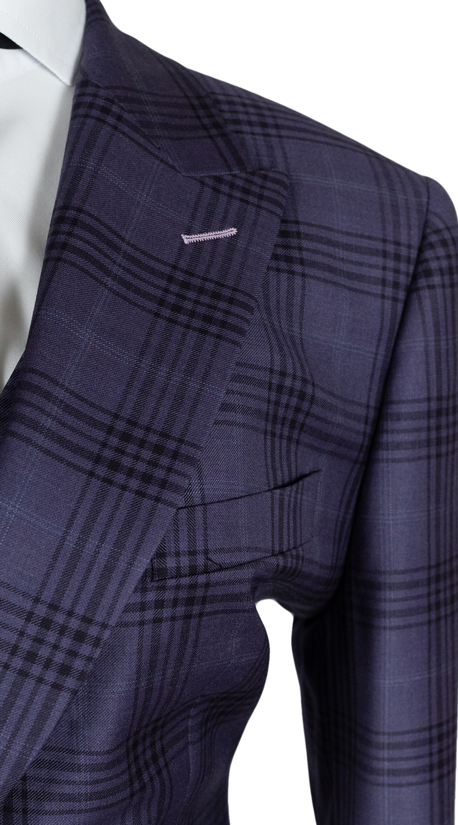 Purple Glen Plaid Three-Piece Suit