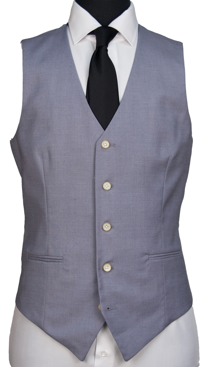 Blue Gray Wool Suit