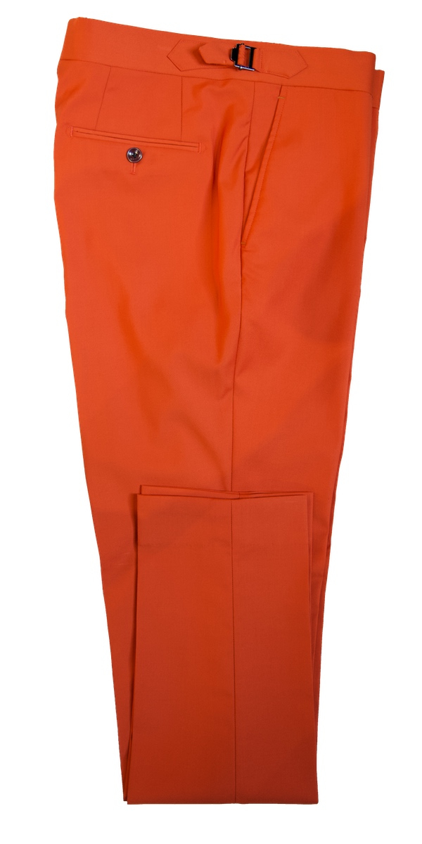 Blaze Orange Wool Suit