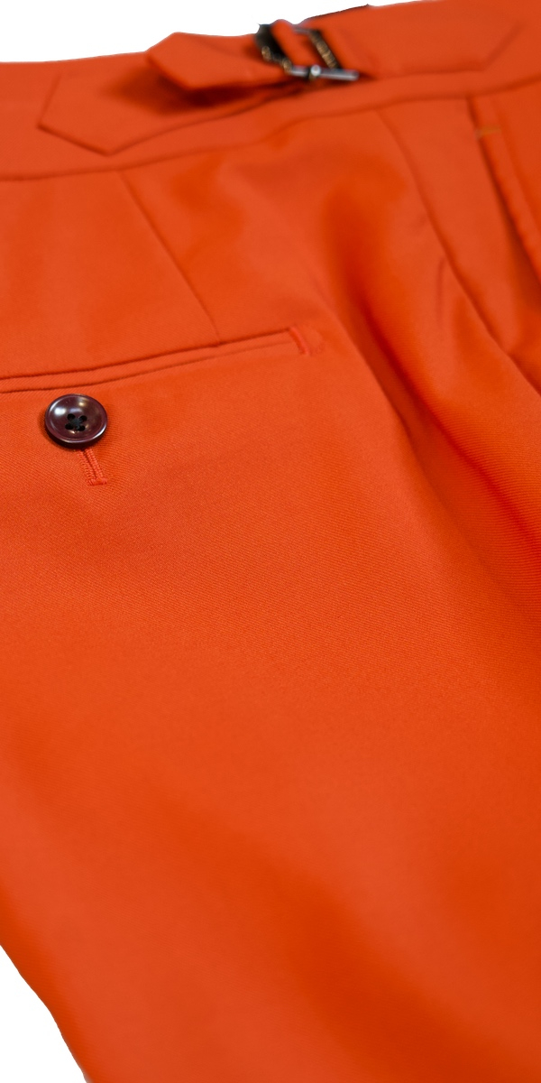 Blaze Orange Wool Suit