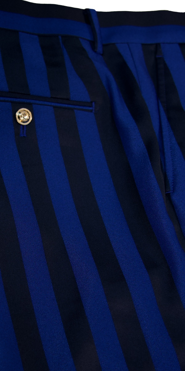 Royal and Navy Blue Stripe Suit