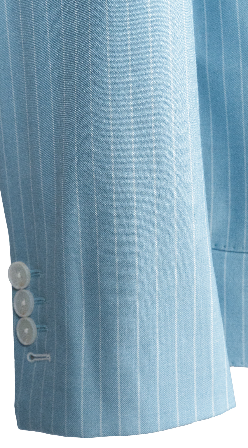 Sky Blue Pinstripe Double-Breasted Suit