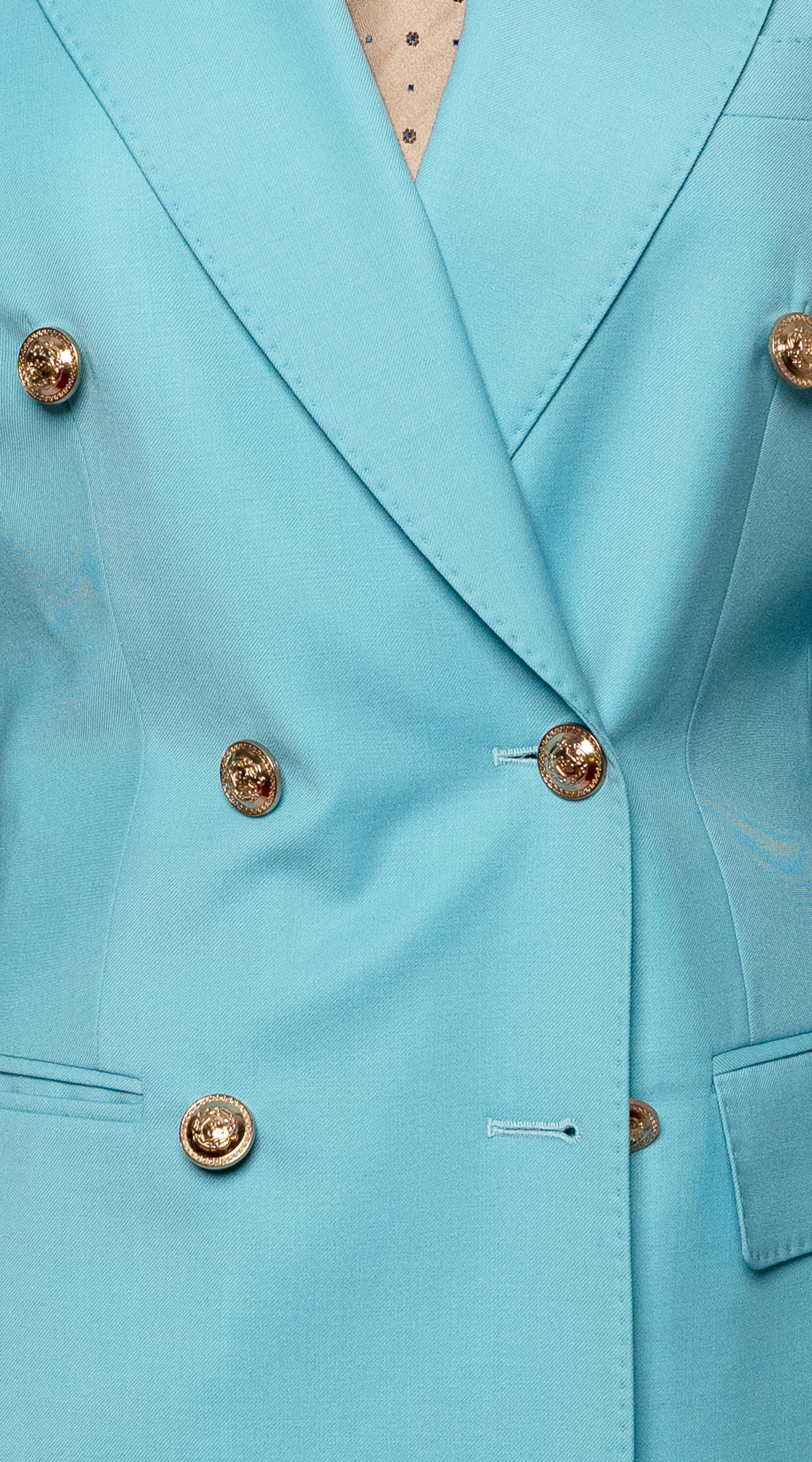 Complet Croisé Bleu Céruléen