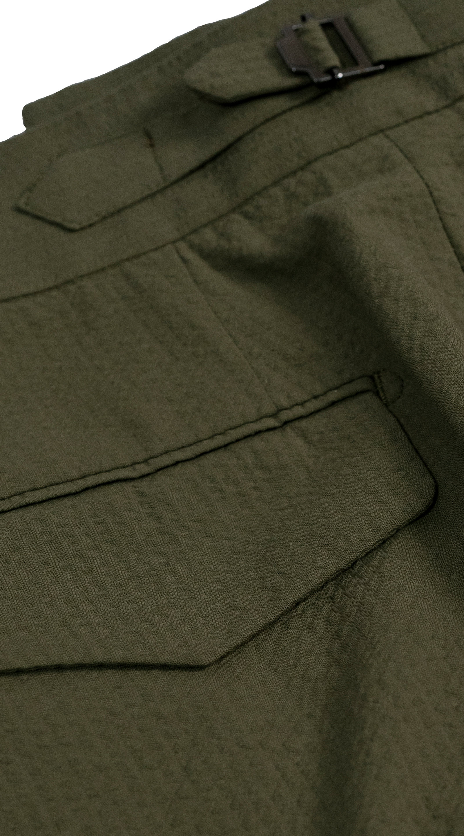 Complet Seersucker Vert Armée