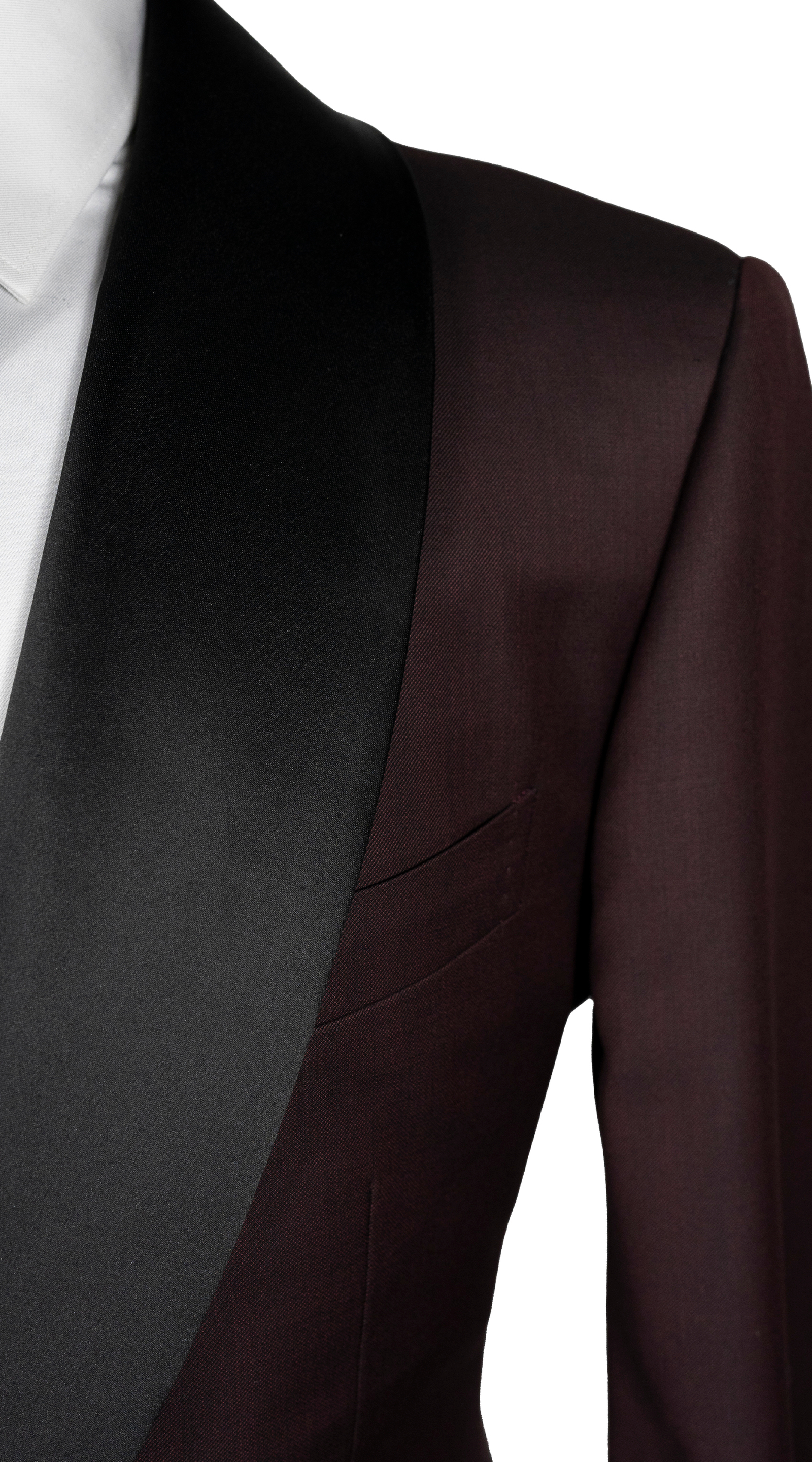 Maroon Wool Shawl Tuxedo