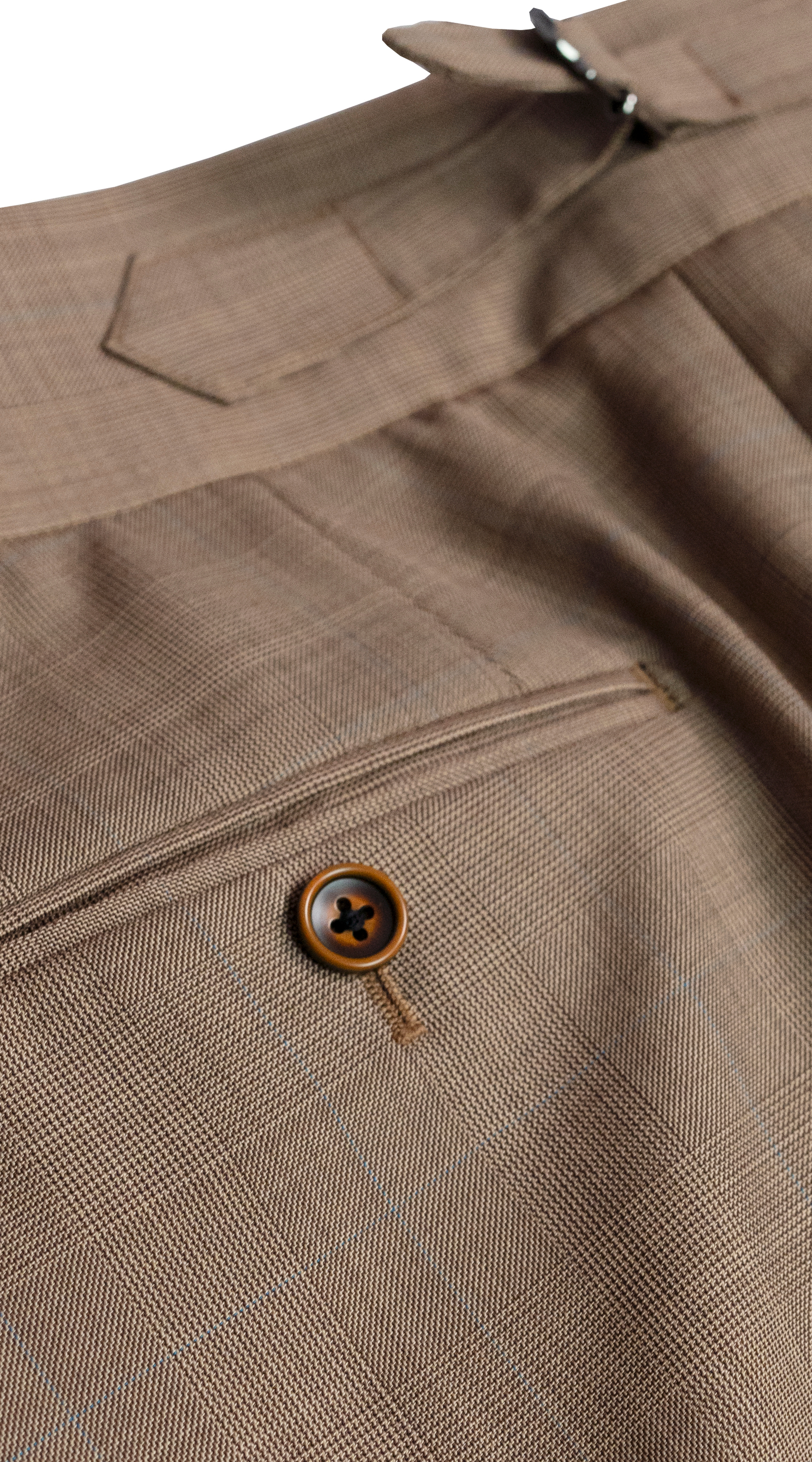 Complet Croisé Carreaux Sable Doré