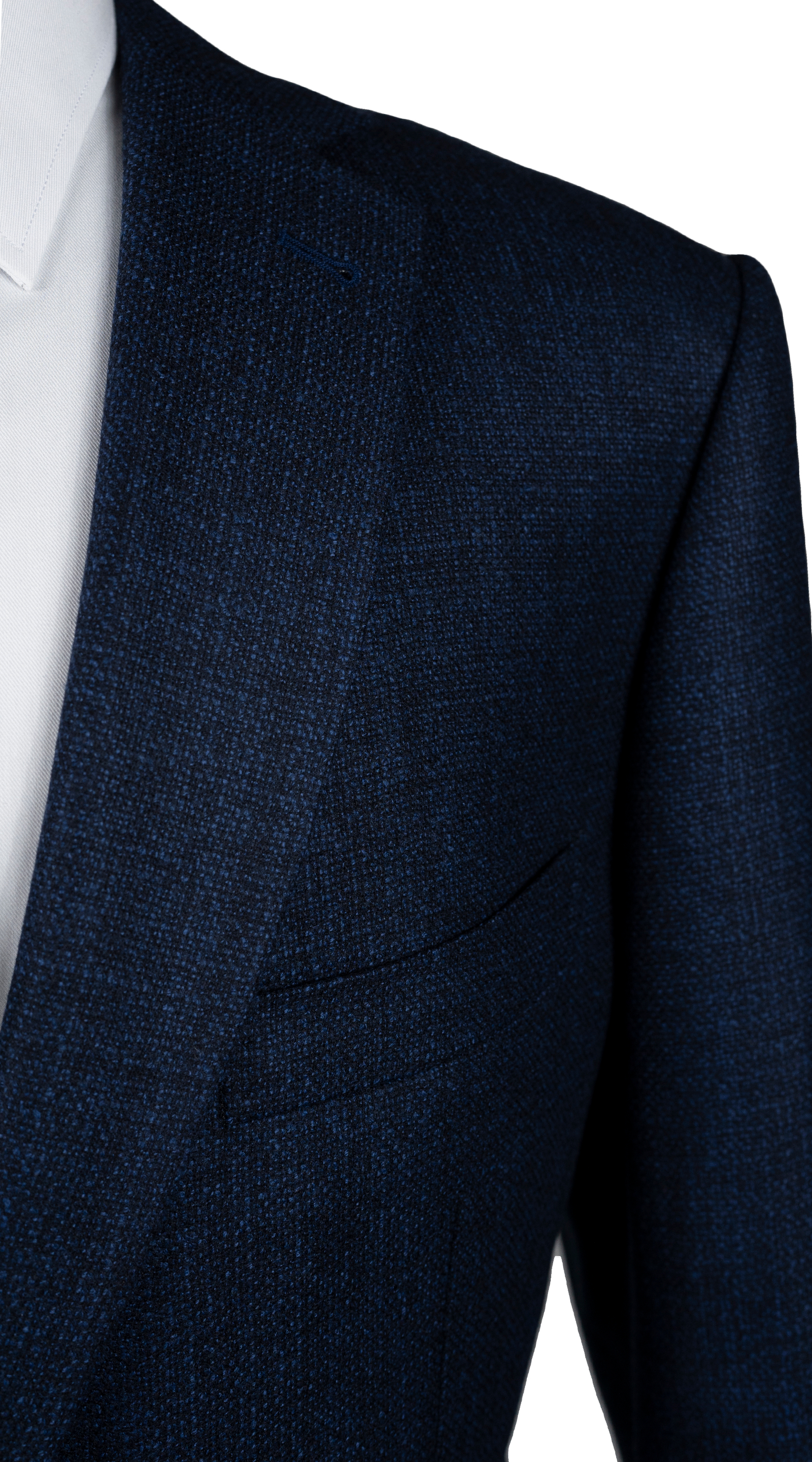 Blue Chambray Wool Suit