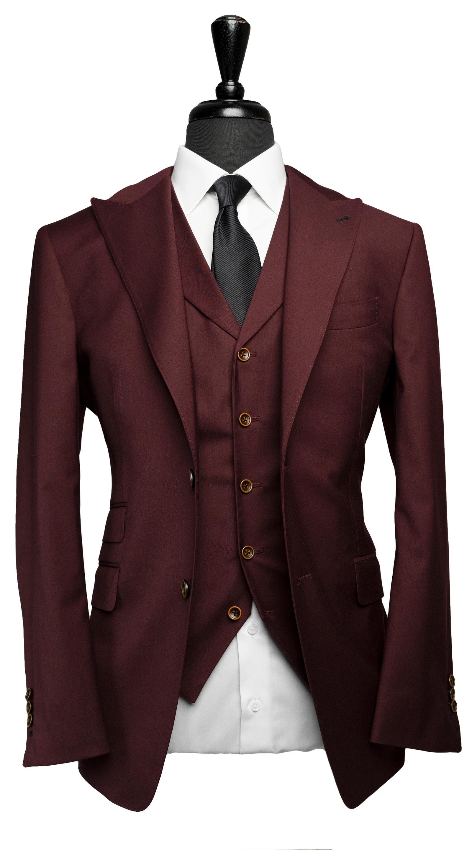 Mahogany Wine Three-Piece Suit