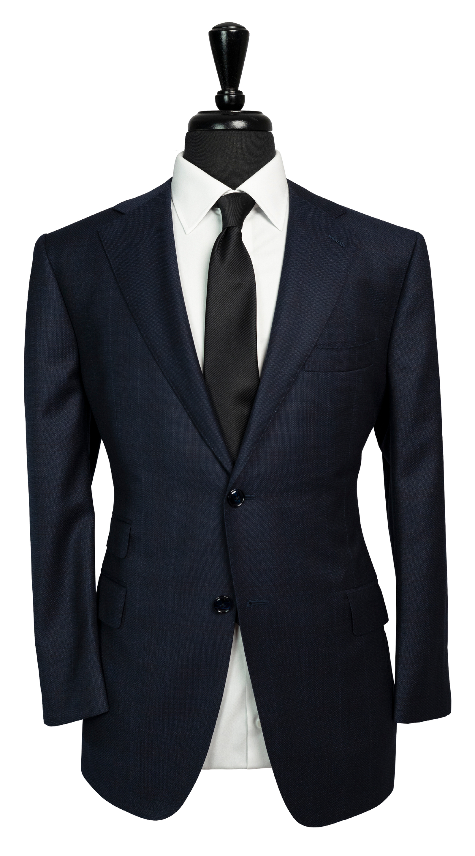 Dark Blue Glen Check Suit