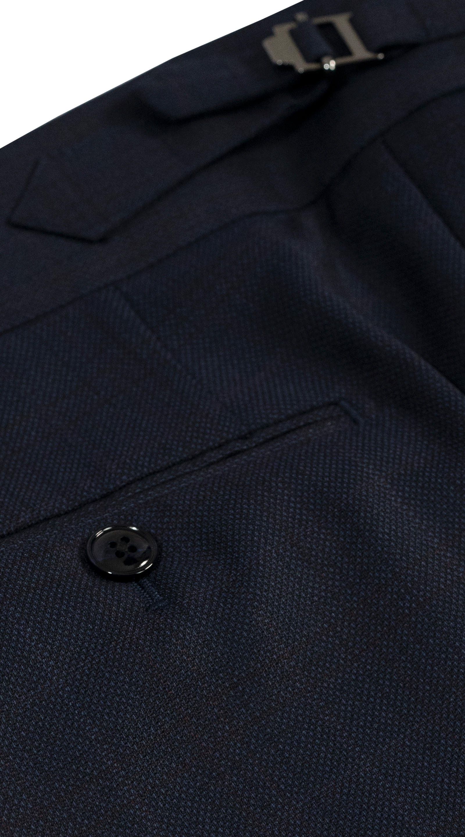 Dark Blue Glen Check Suit