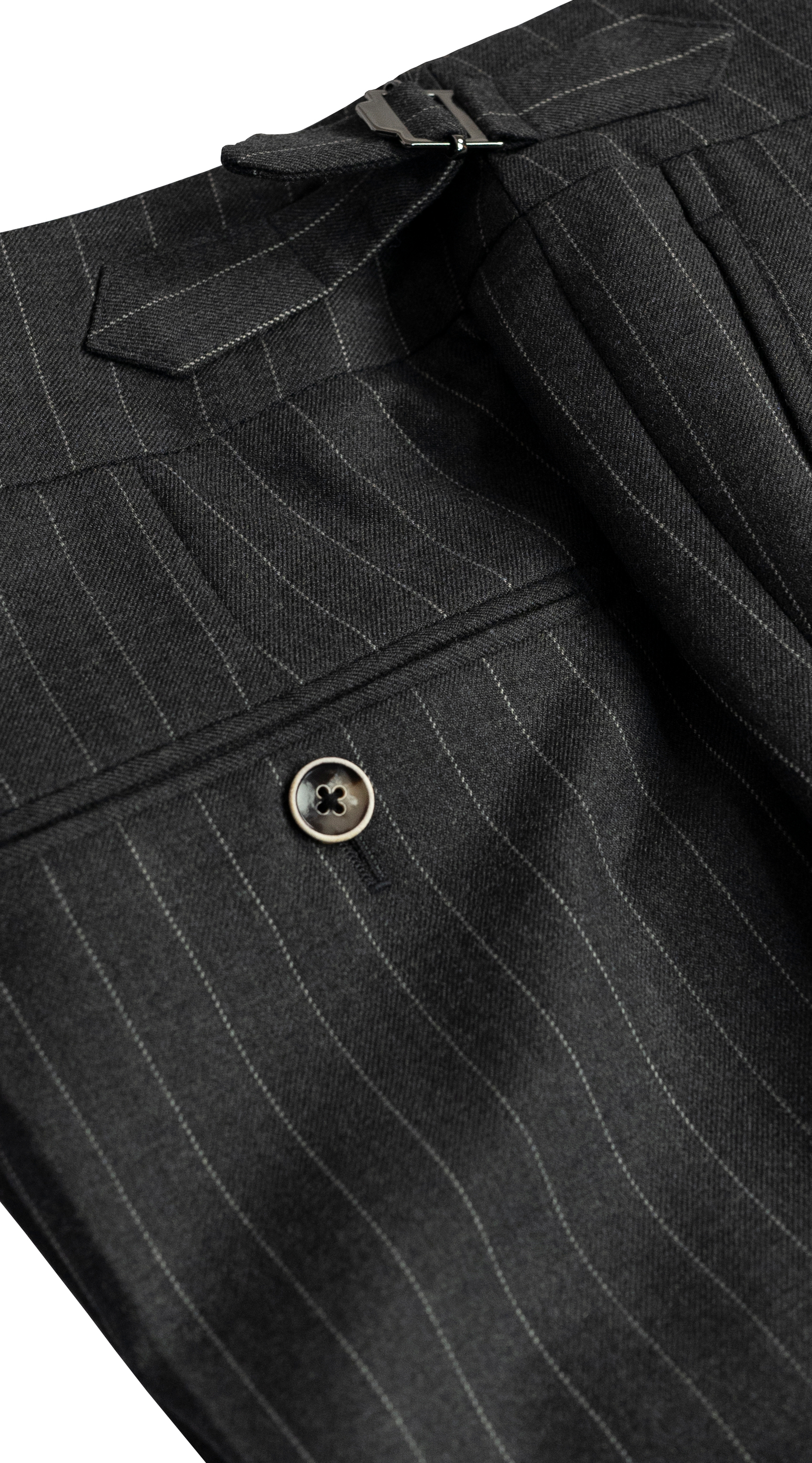 Charcoal Pinstripe Double-Breasted Suit