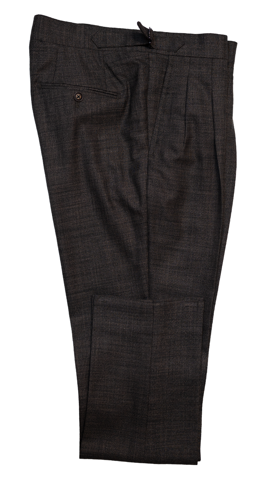 Brown Burgundy Wool Suit