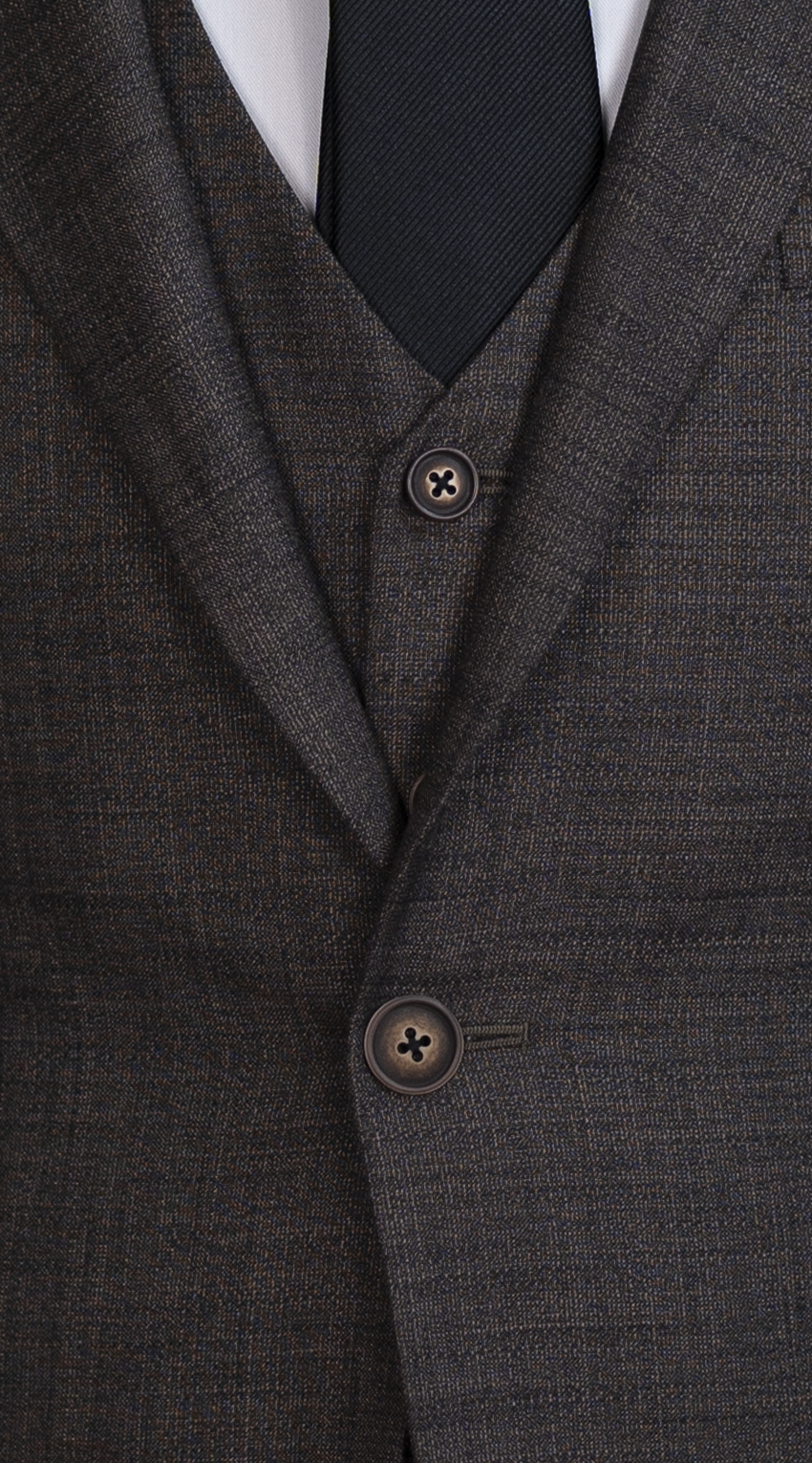 Brown Burgundy Wool Suit