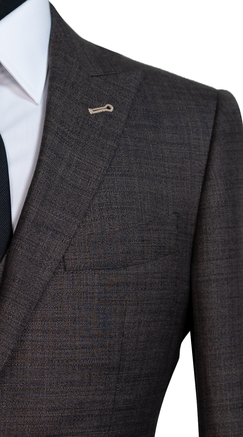 Brown Burgundy Wool Suit