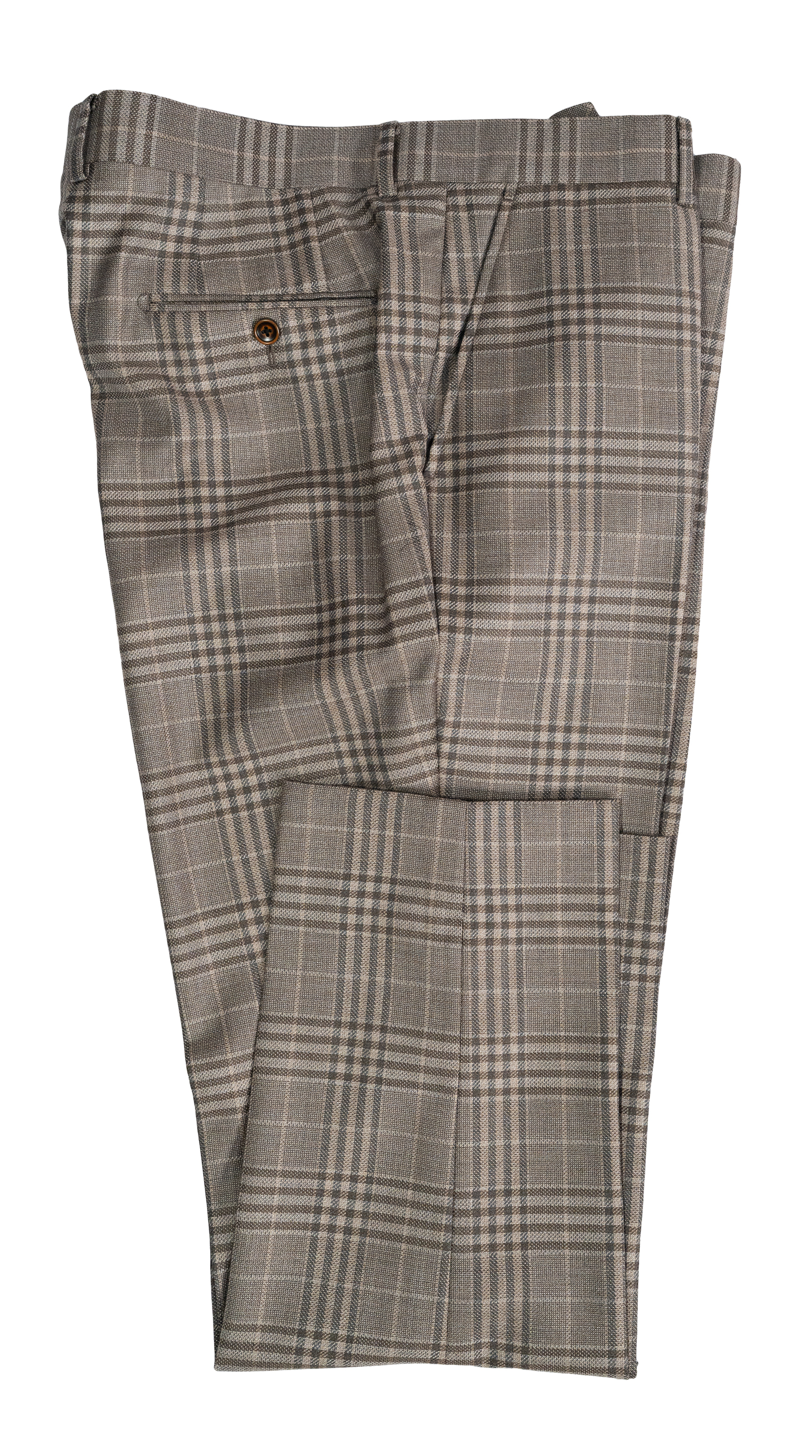 Taupe Brown Glen Plaid Wool Suit