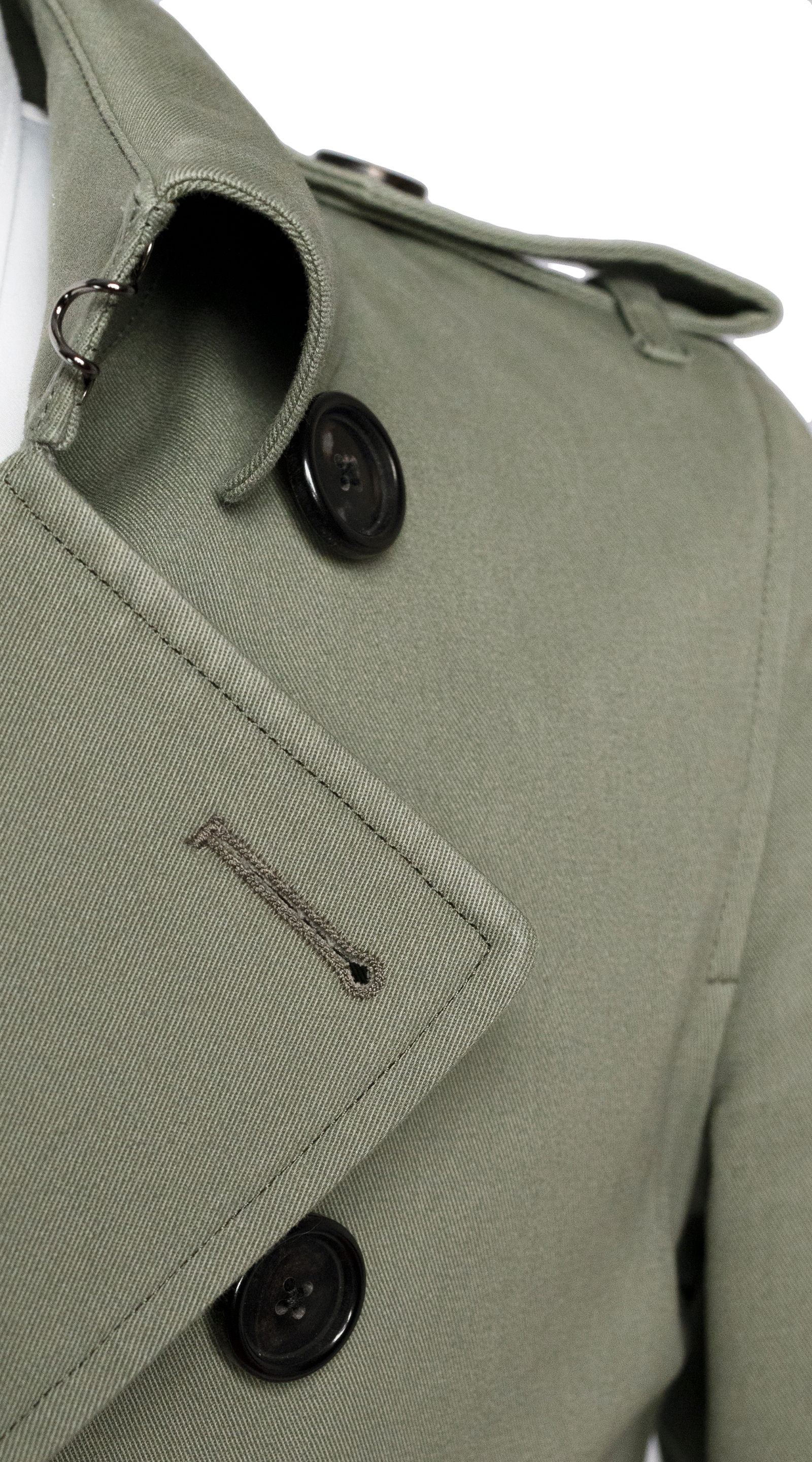 Olive Green Classic Trench Coat