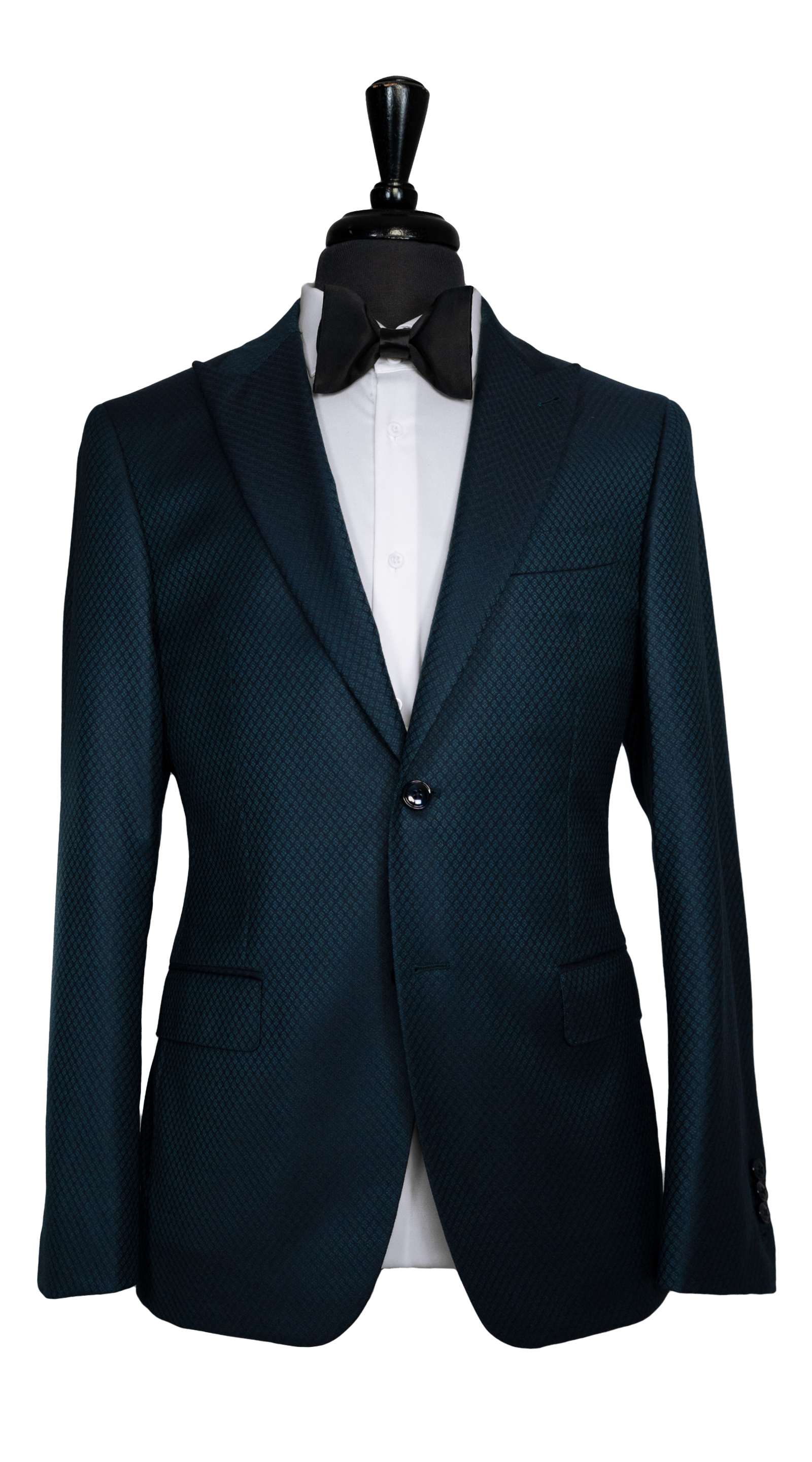 Tuxedo Jacquard Diamant Bleu Sarcelle