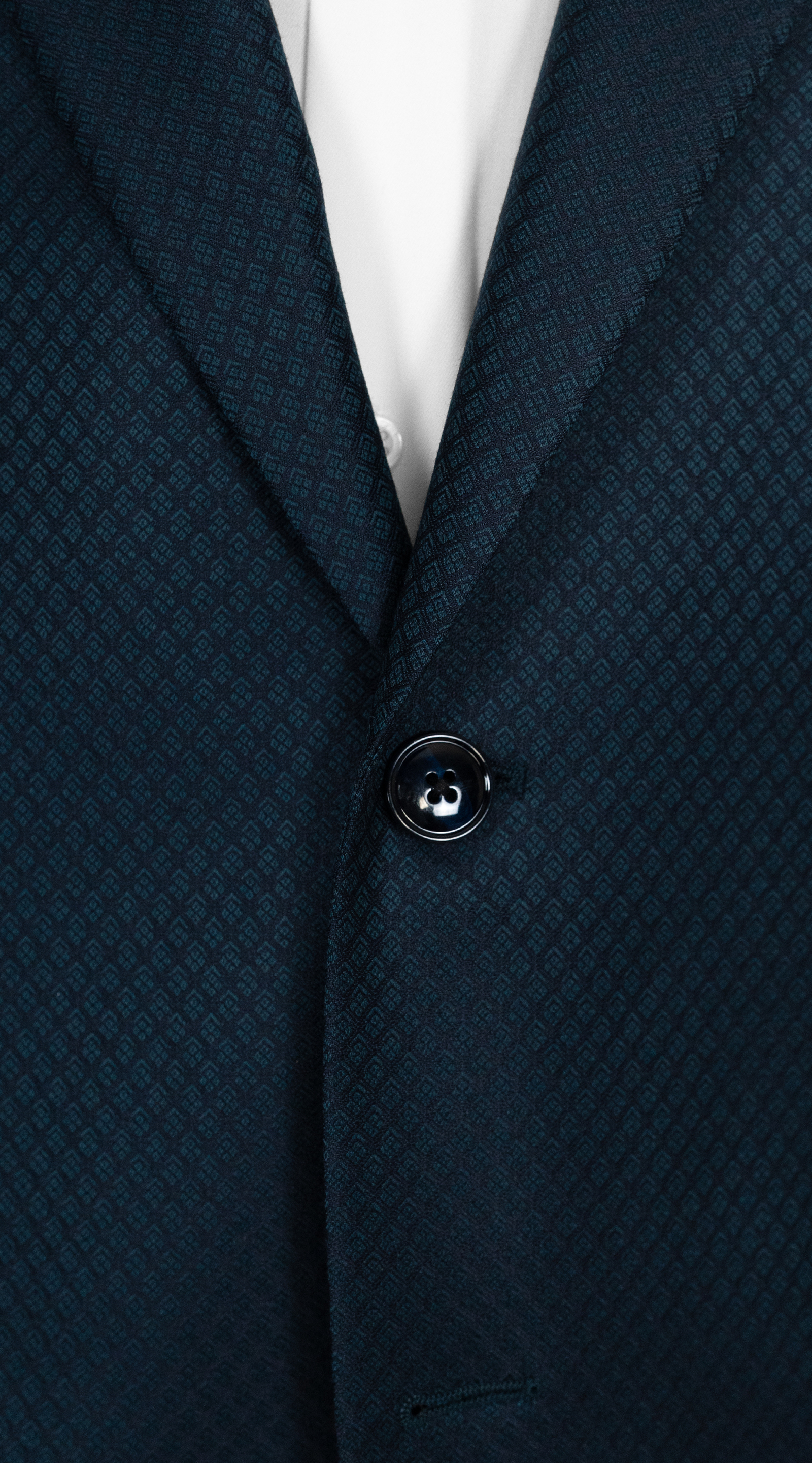 Tuxedo Jacquard Diamant Bleu Sarcelle