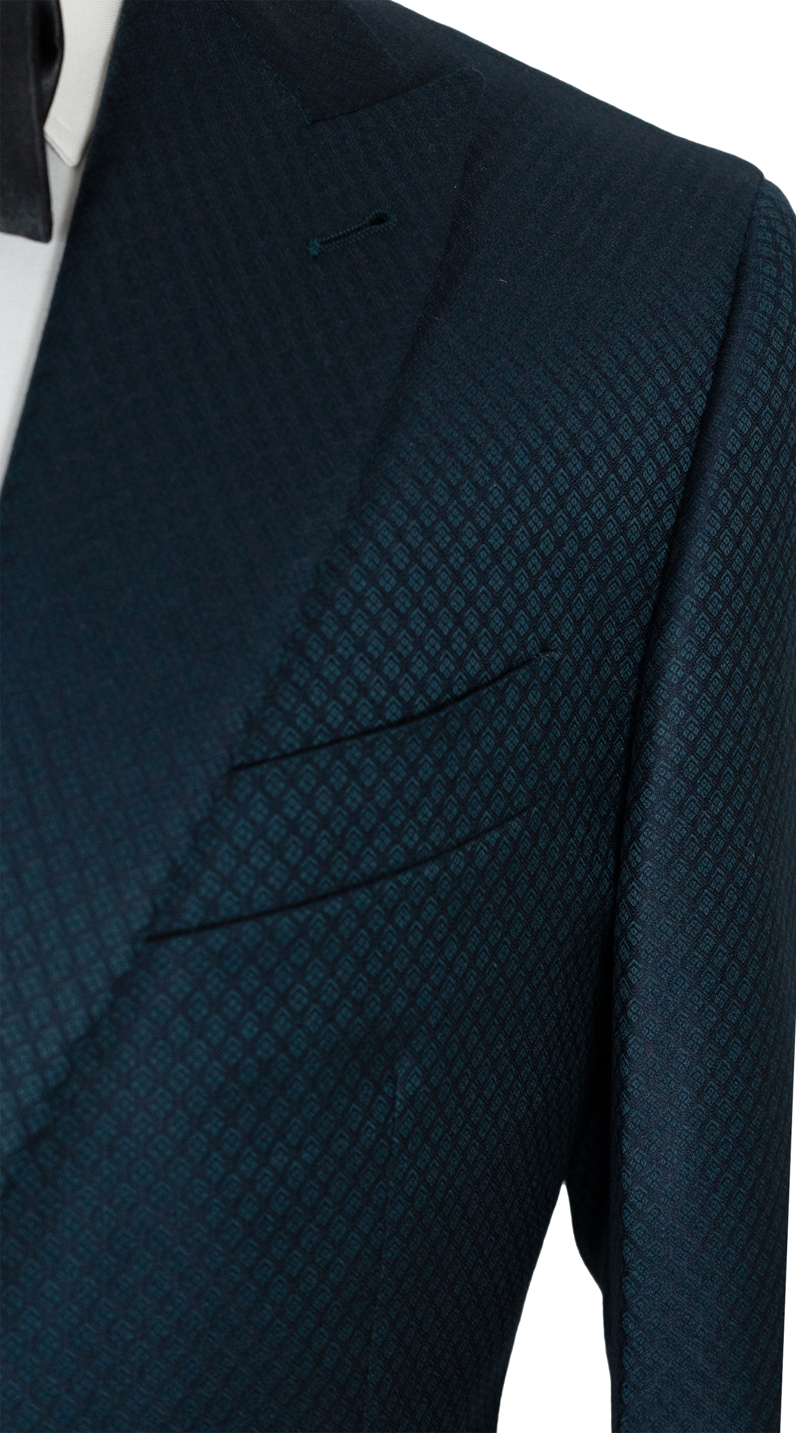 Tuxedo Jacquard Diamant Bleu Sarcelle