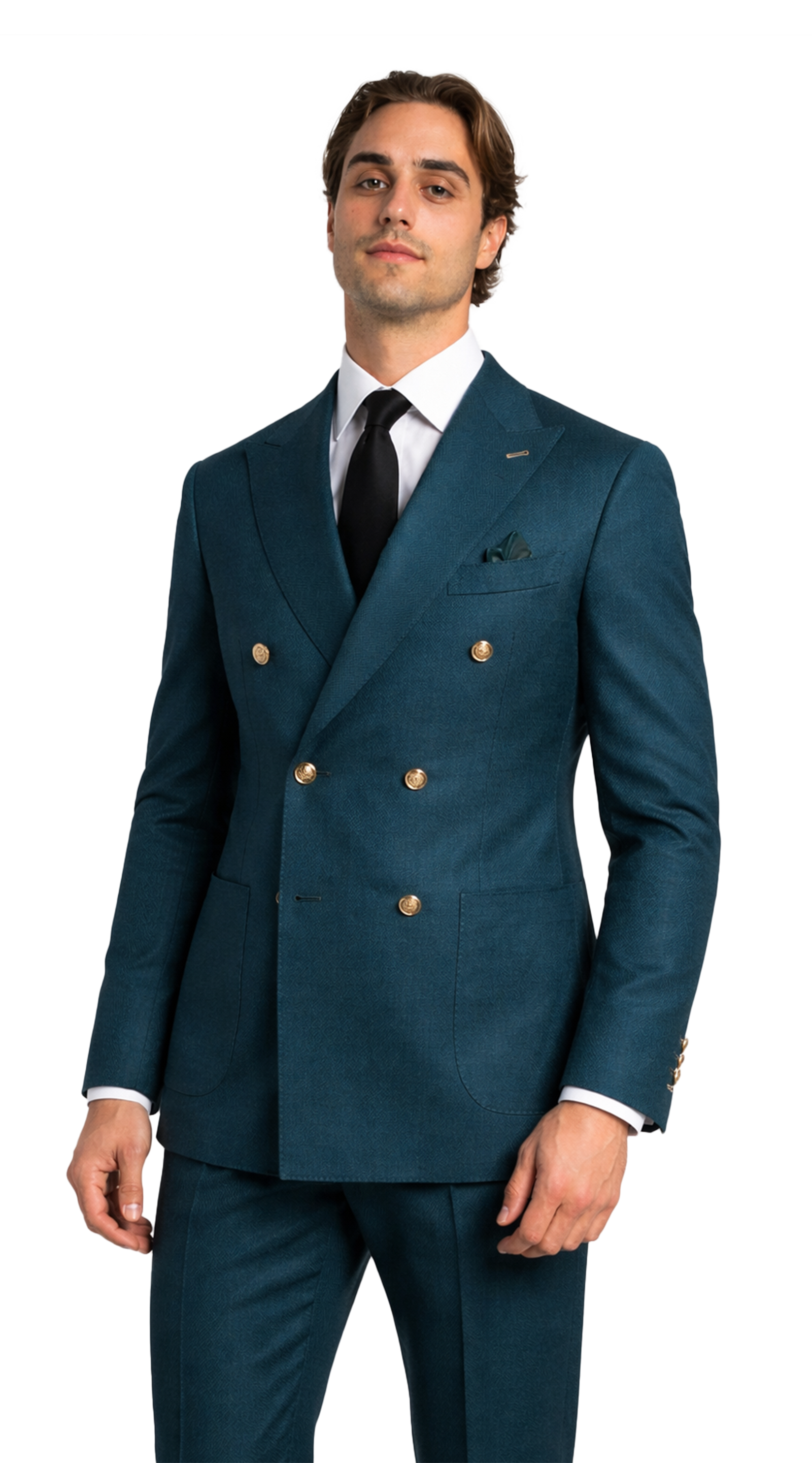 Complet Double-Boutonnage Teal Monarch