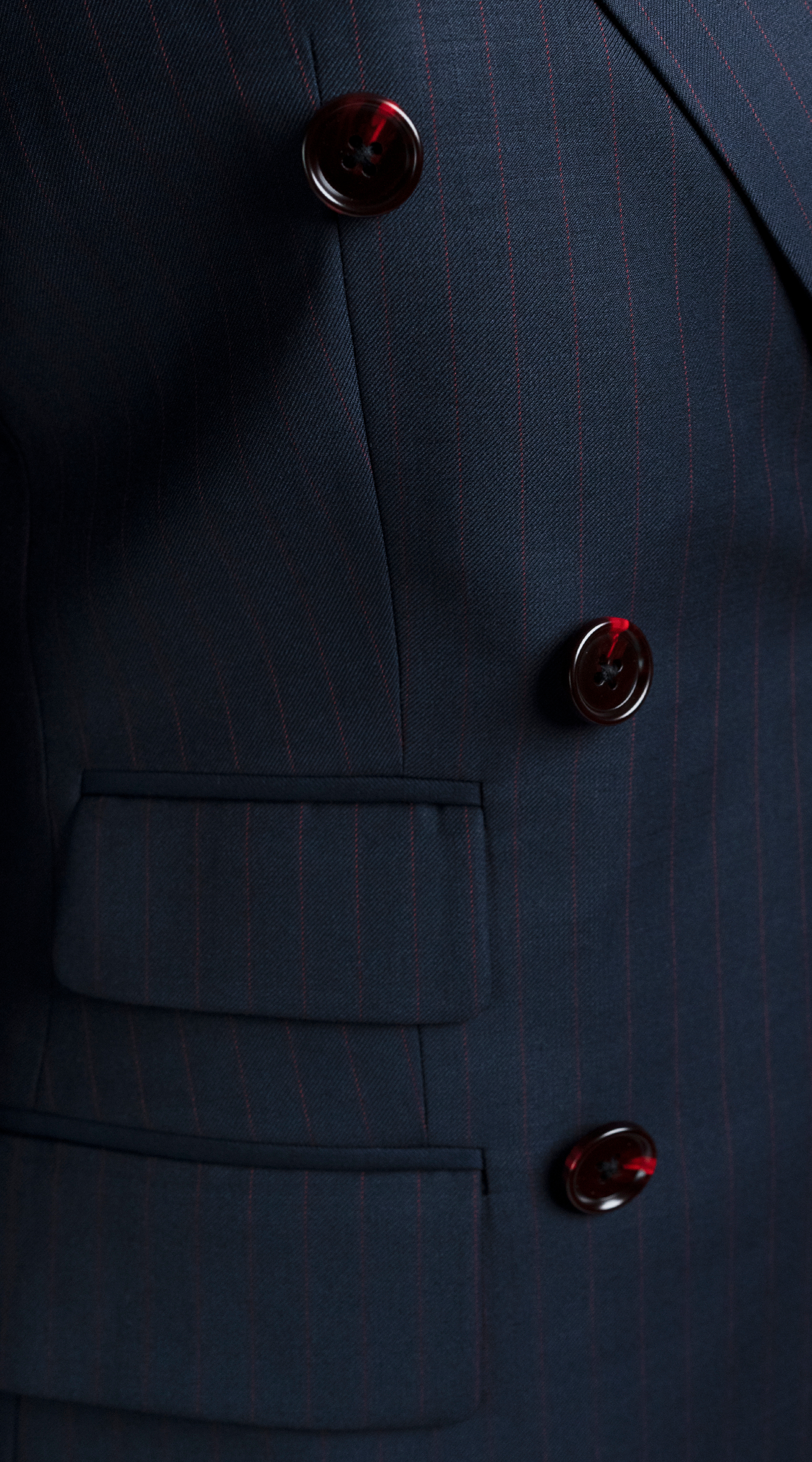 Midnight Blue Pinstripe Suit