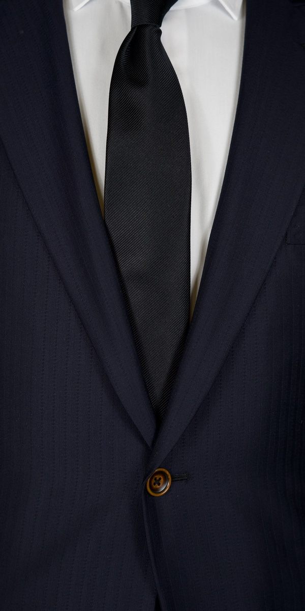 Complet Rayures Subtiles Bleu Foncé