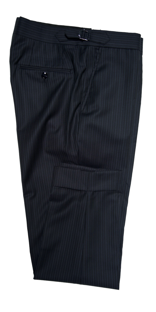 Complet Laine à Rayures Bleu Denim