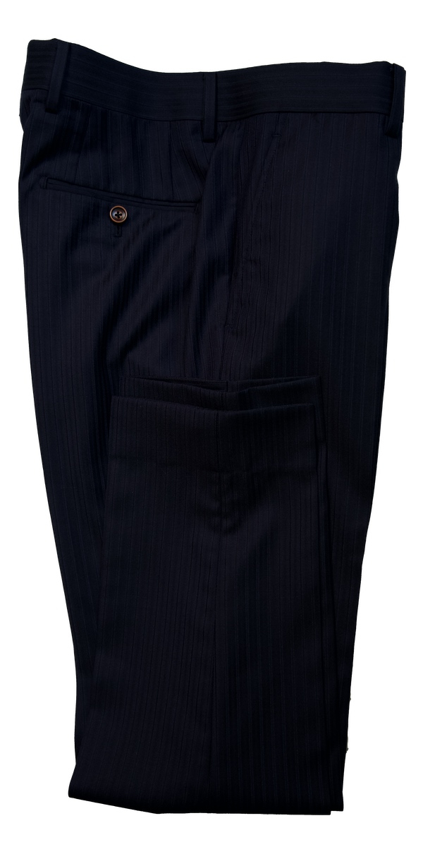 Midnight Blue Subtle Stripe Wool Suit