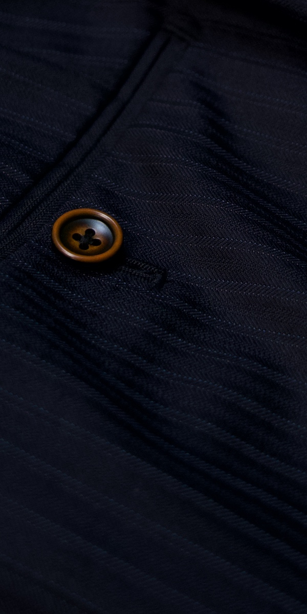 Midnight Blue Subtle Stripe Wool Suit