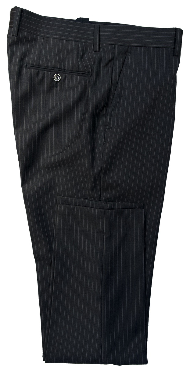 Chocolate Striped Wool Suit