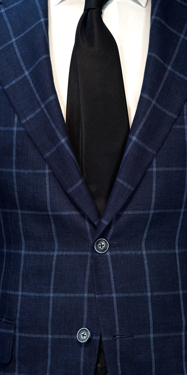 Complet bleu birdseye en laine