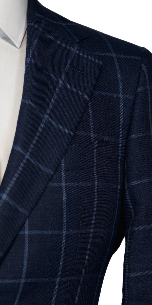 Complet bleu birdseye en laine