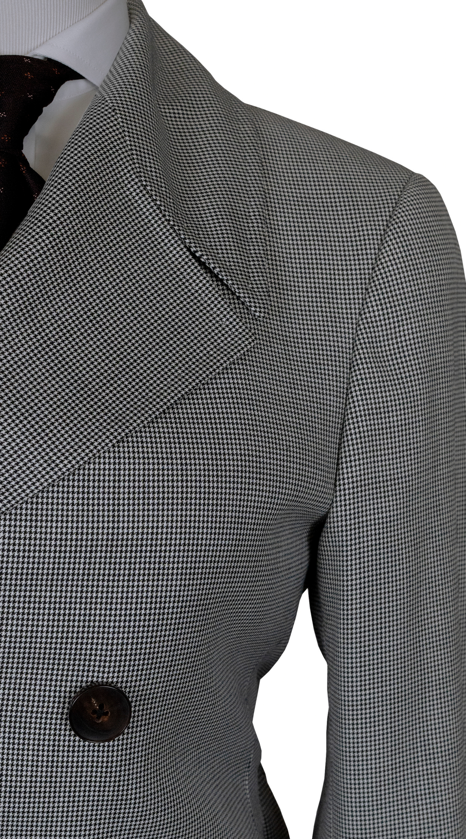 Manteau Croisé Motif Pied-de-Poule