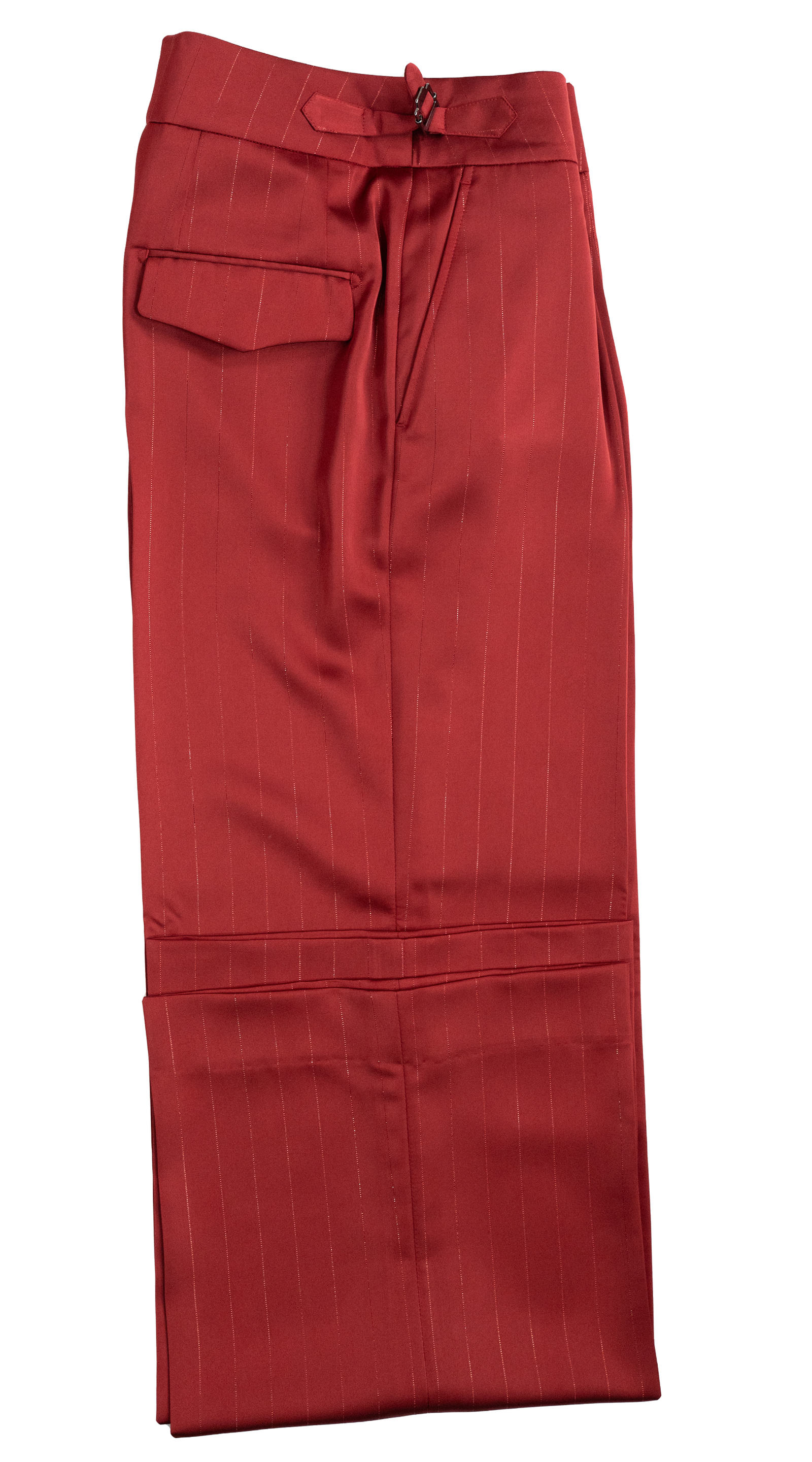 Crimson Red Pinstripe Suit 