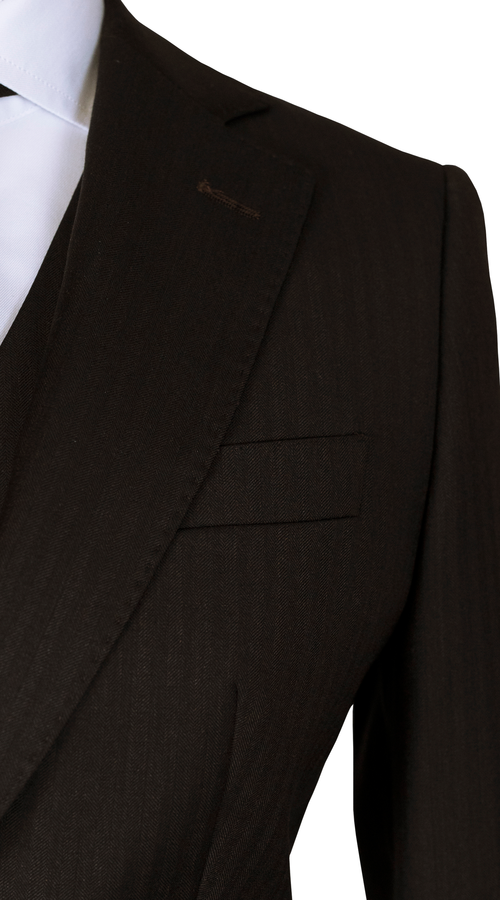 Dark Brown Herringbone Suit