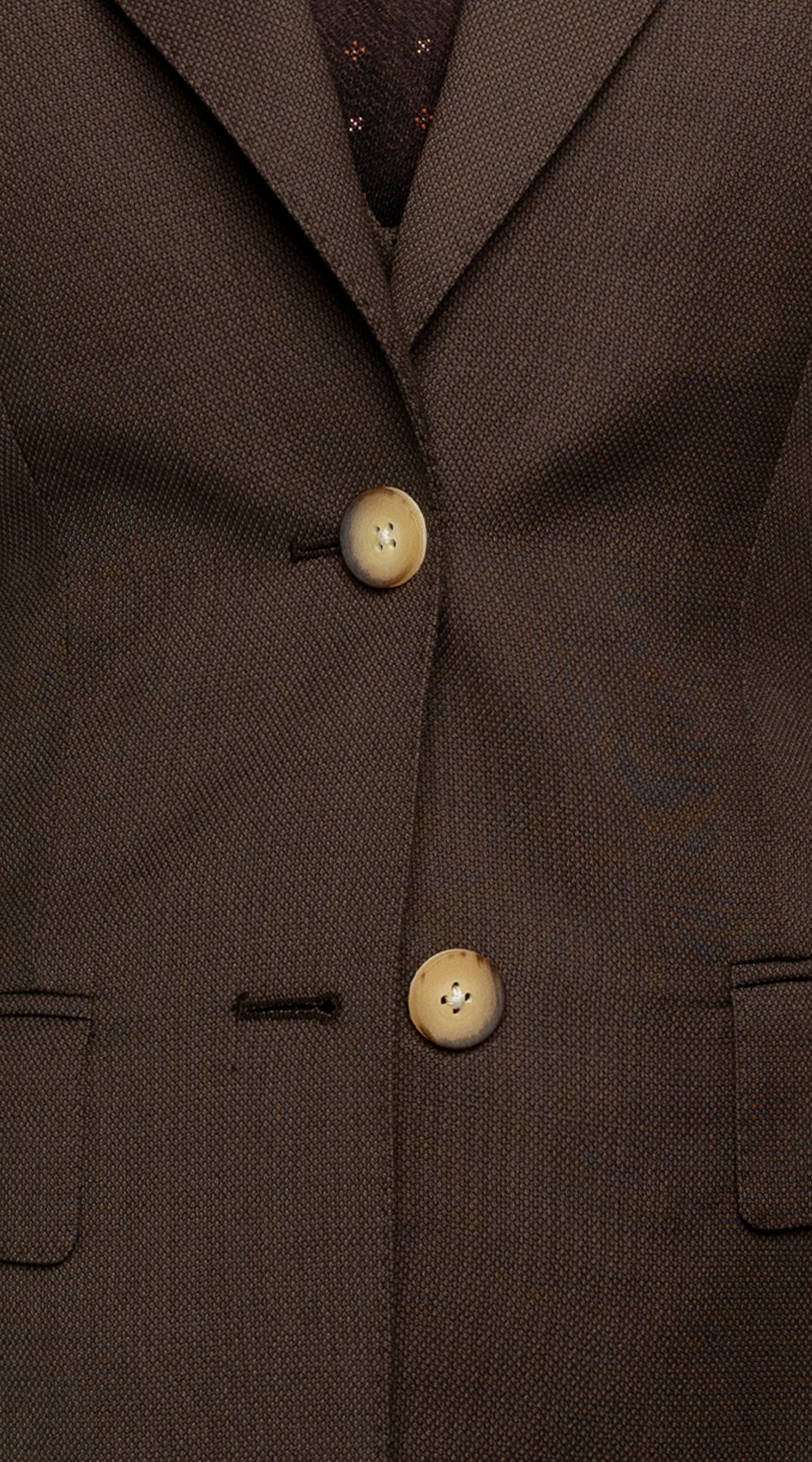 Complet Laine Espresso Brun