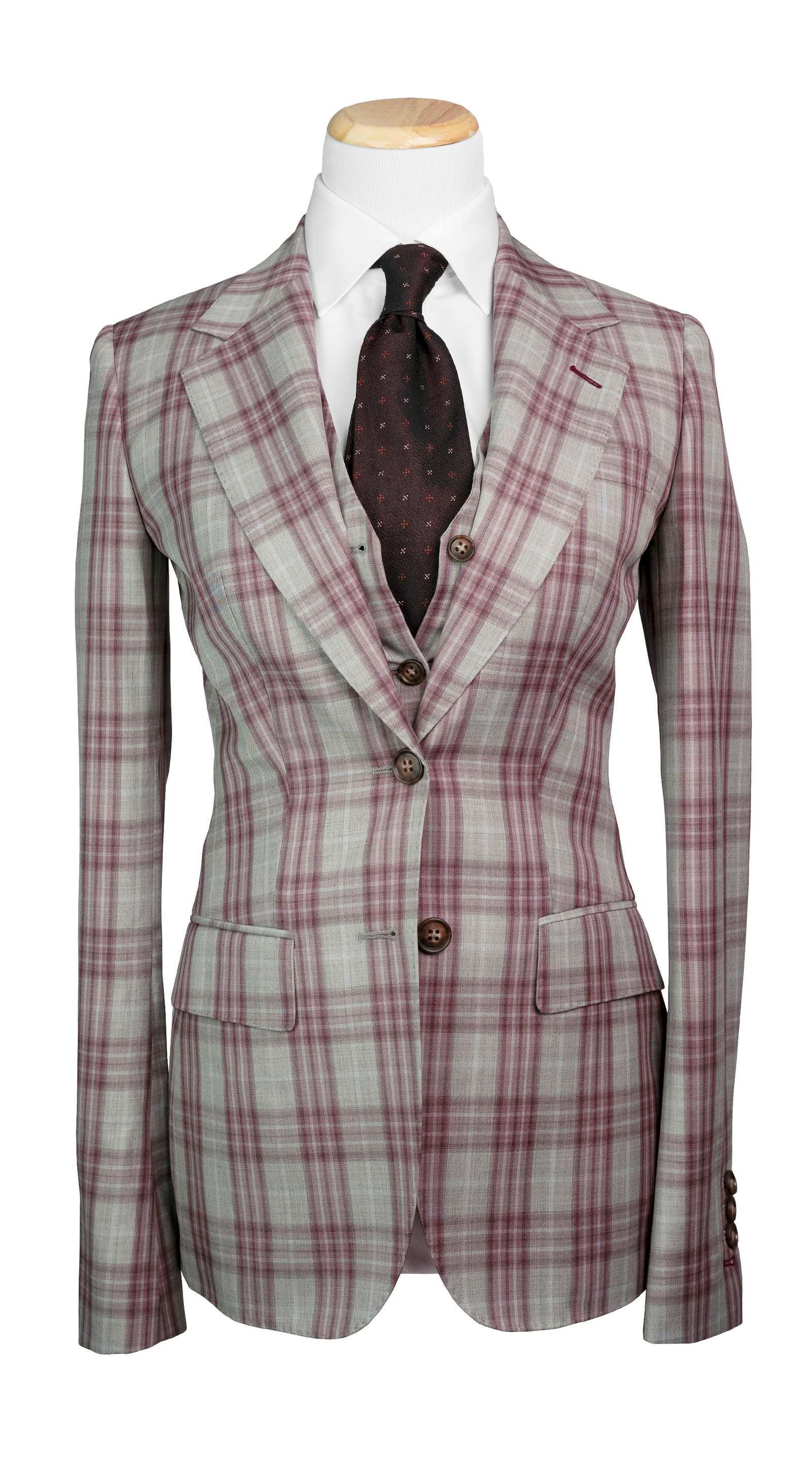 Vintage Plaid Wool Suit